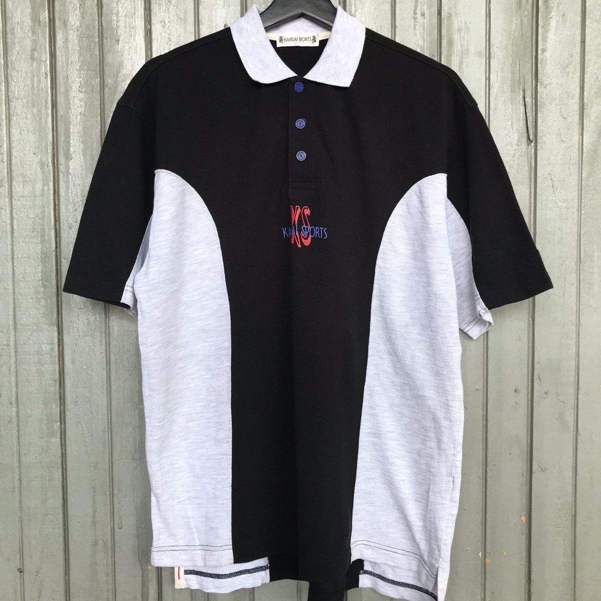 Japanese Brand × Kansai Yamamoto × Vintage *🔥Vintage KANSAI SPORT Men Polo Tshirt embroidery logo Size US L / EU 52-54 / 3 - 2 Thumbnail