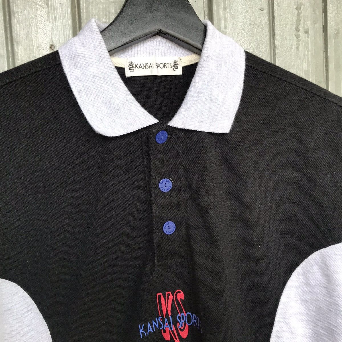 Japanese Brand × Kansai Yamamoto × Vintage *🔥Vintage KANSAI SPORT Men Polo Tshirt embroidery logo Size US L / EU 52-54 / 3 - 3 Thumbnail