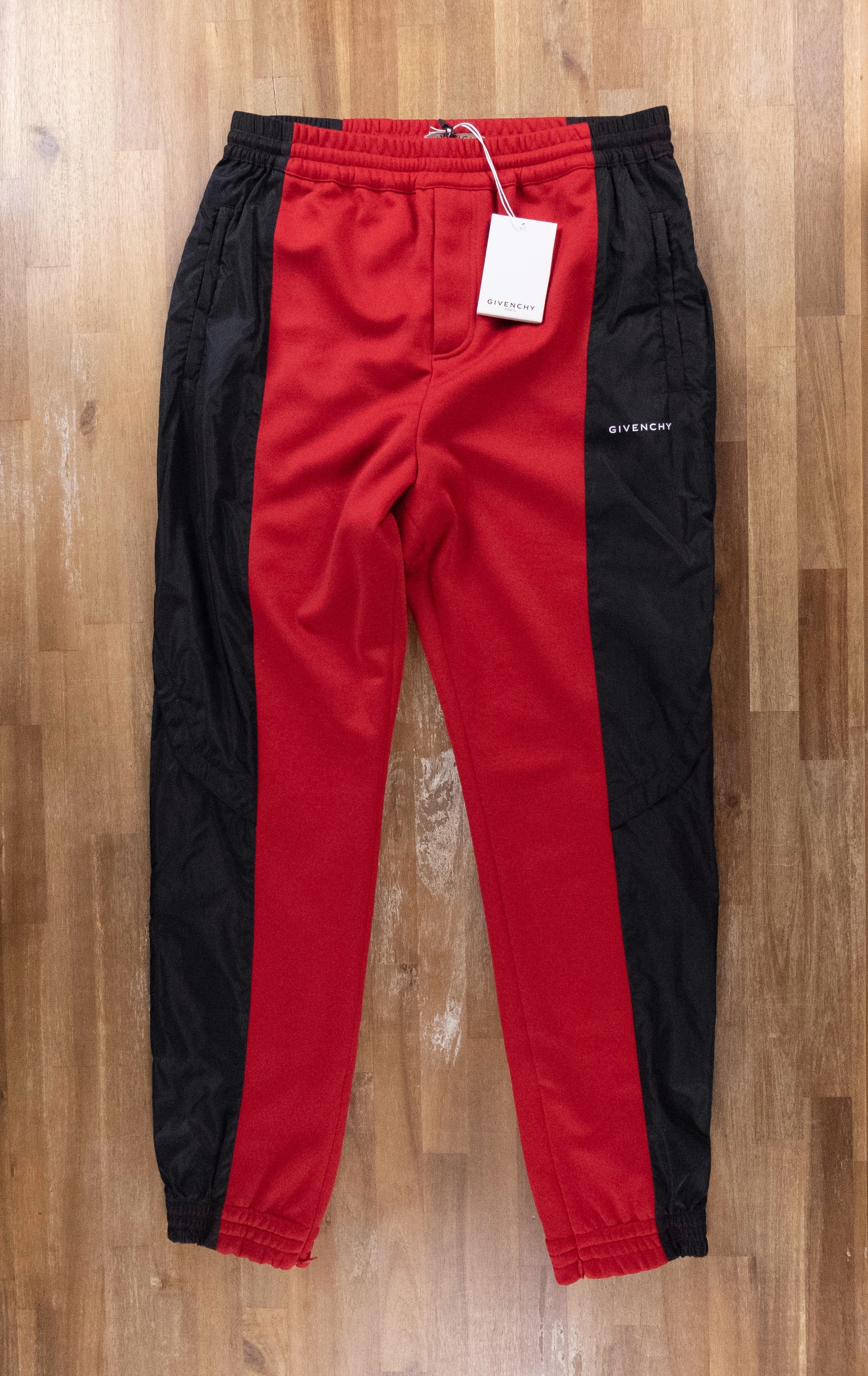 Givenchy $1375 GIVENCHY colorblock black red jogger sweat pants 34 Size US 34 / EU 50 - 3 Thumbnail