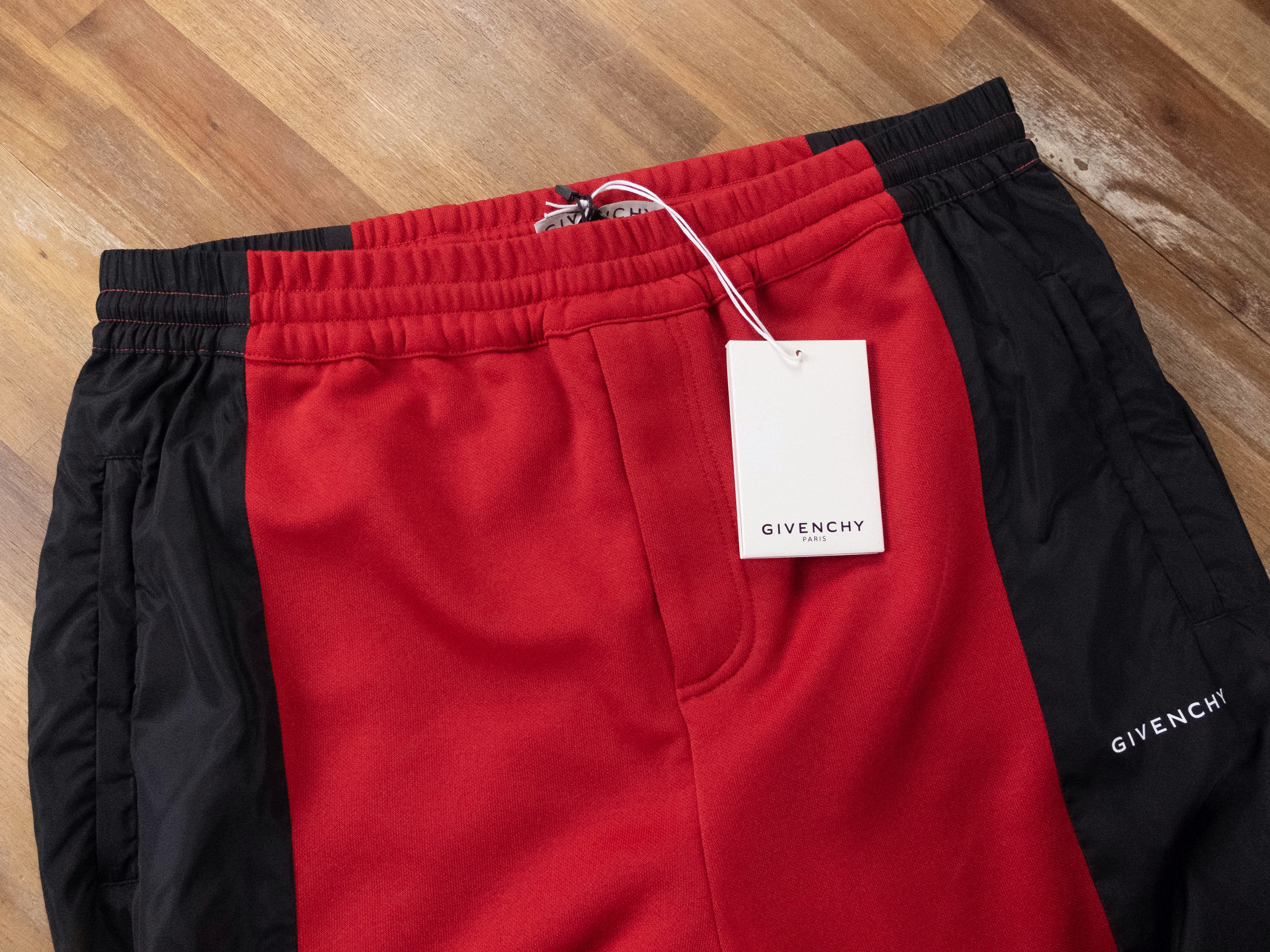 Givenchy $1375 GIVENCHY colorblock black red jogger sweat pants 34 Size US 34 / EU 50 - 4 Thumbnail