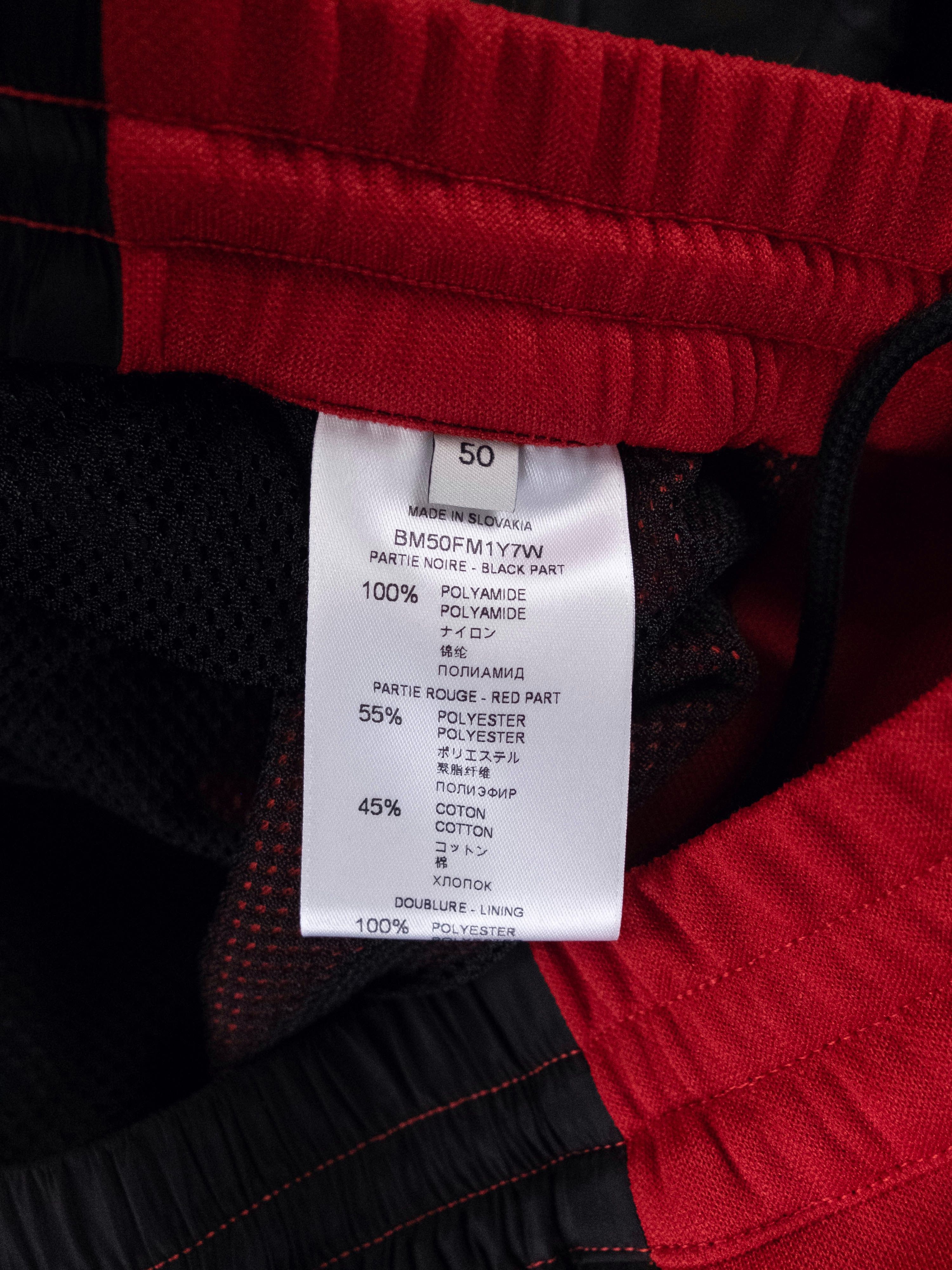 Givenchy $1375 GIVENCHY colorblock black red jogger sweat pants 34 Size US 34 / EU 50 - 8 Thumbnail