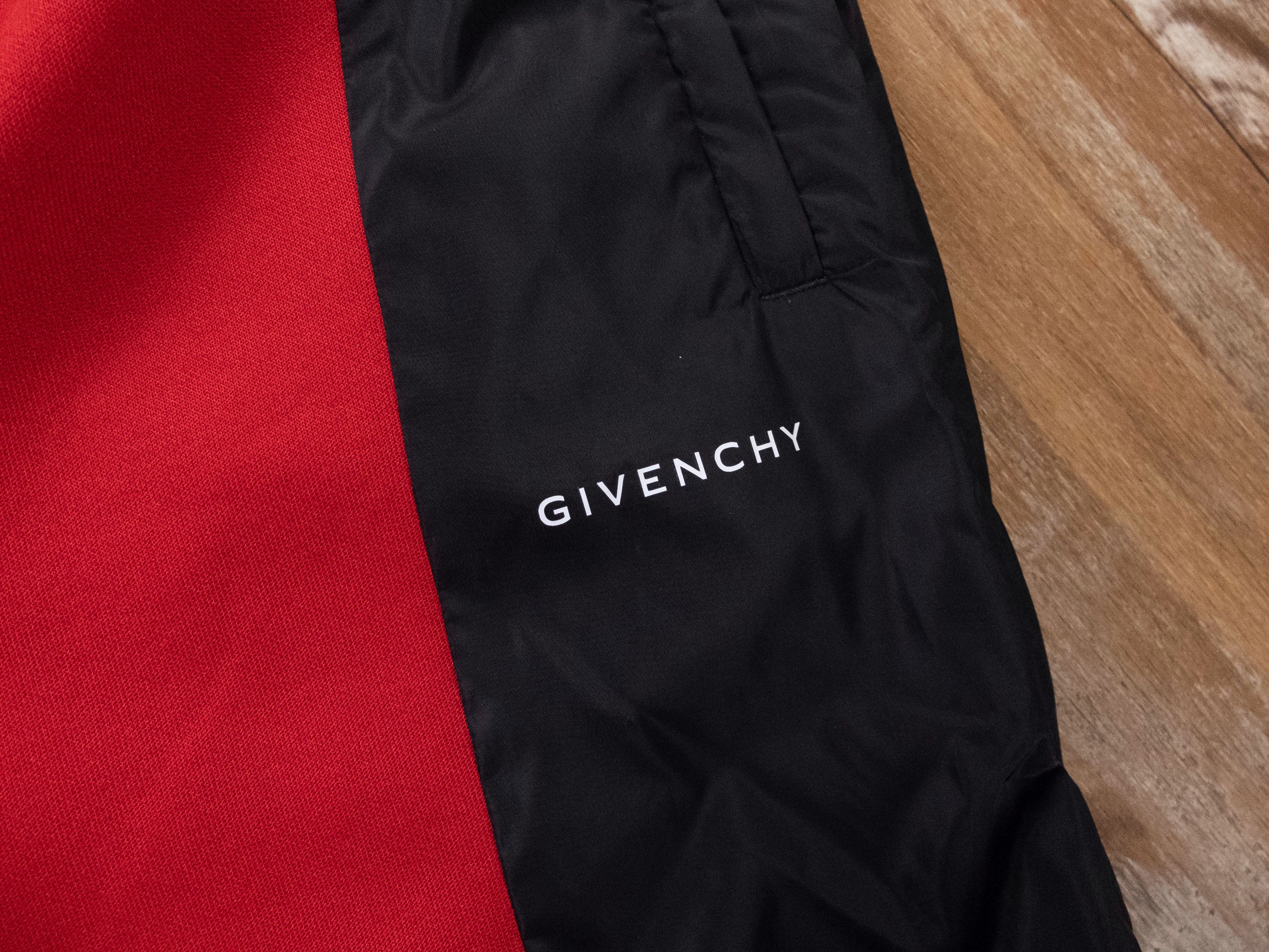 Givenchy $1375 GIVENCHY colorblock black red jogger sweat pants 34 Size US 34 / EU 50 - 6 Thumbnail