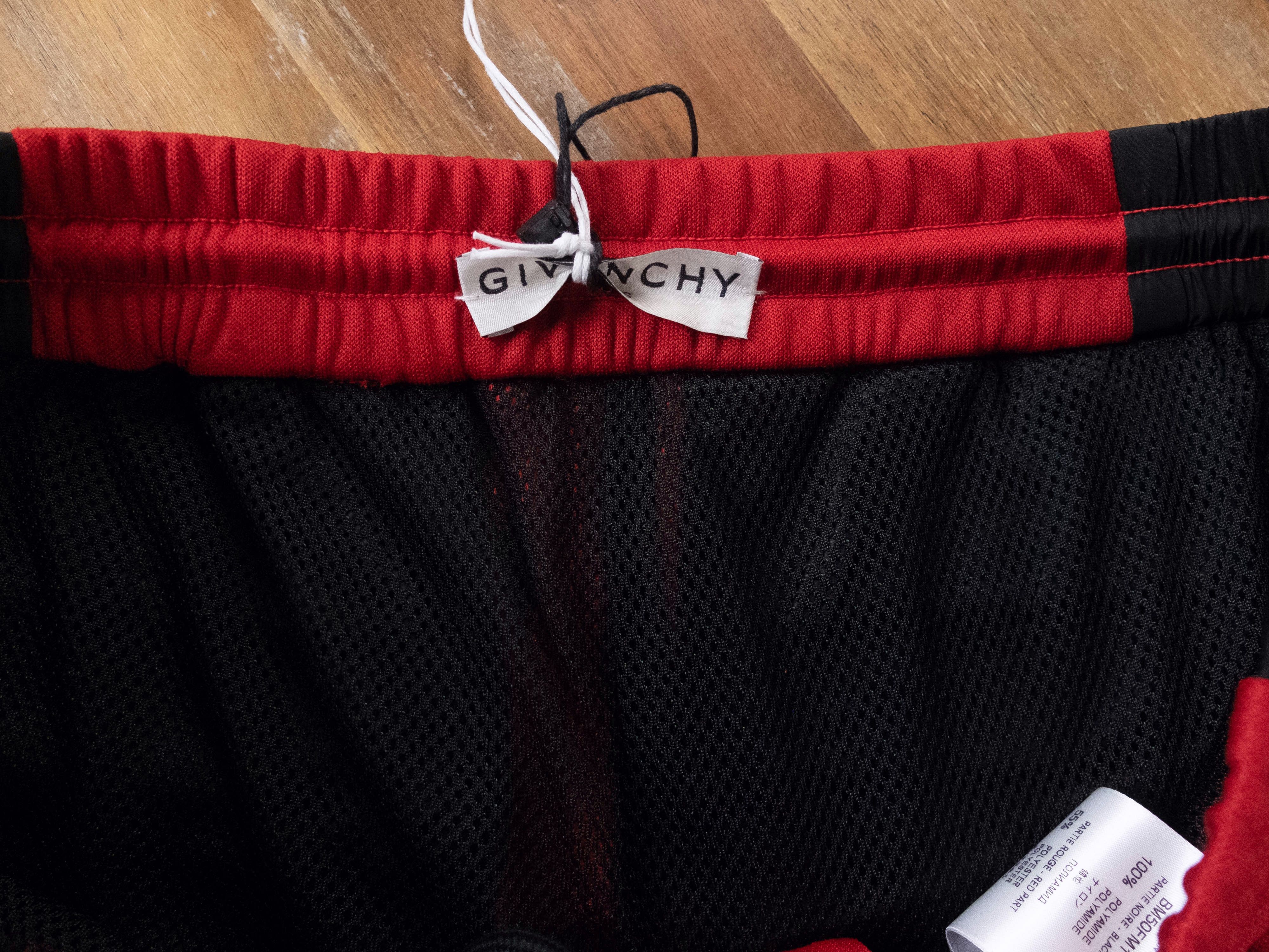 Givenchy $1375 GIVENCHY colorblock black red jogger sweat pants 34 Size US 34 / EU 50 - 7 Thumbnail
