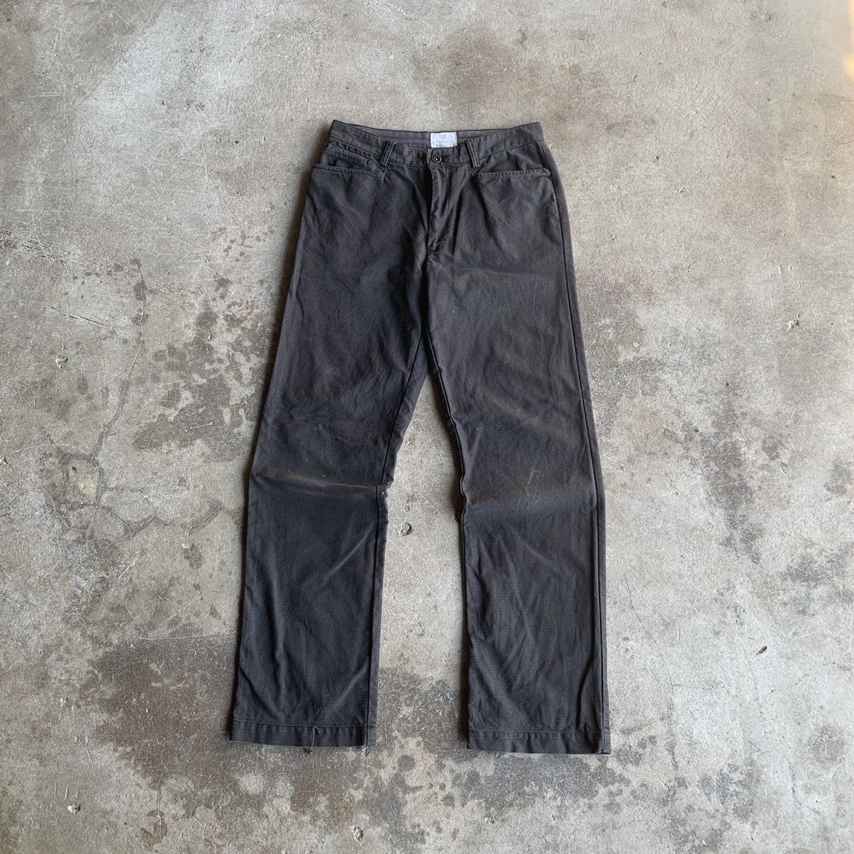 image of 5-Pocket Gap W29Xl31 Blank Slim Fit Faded Chino Pants in Black, Men's