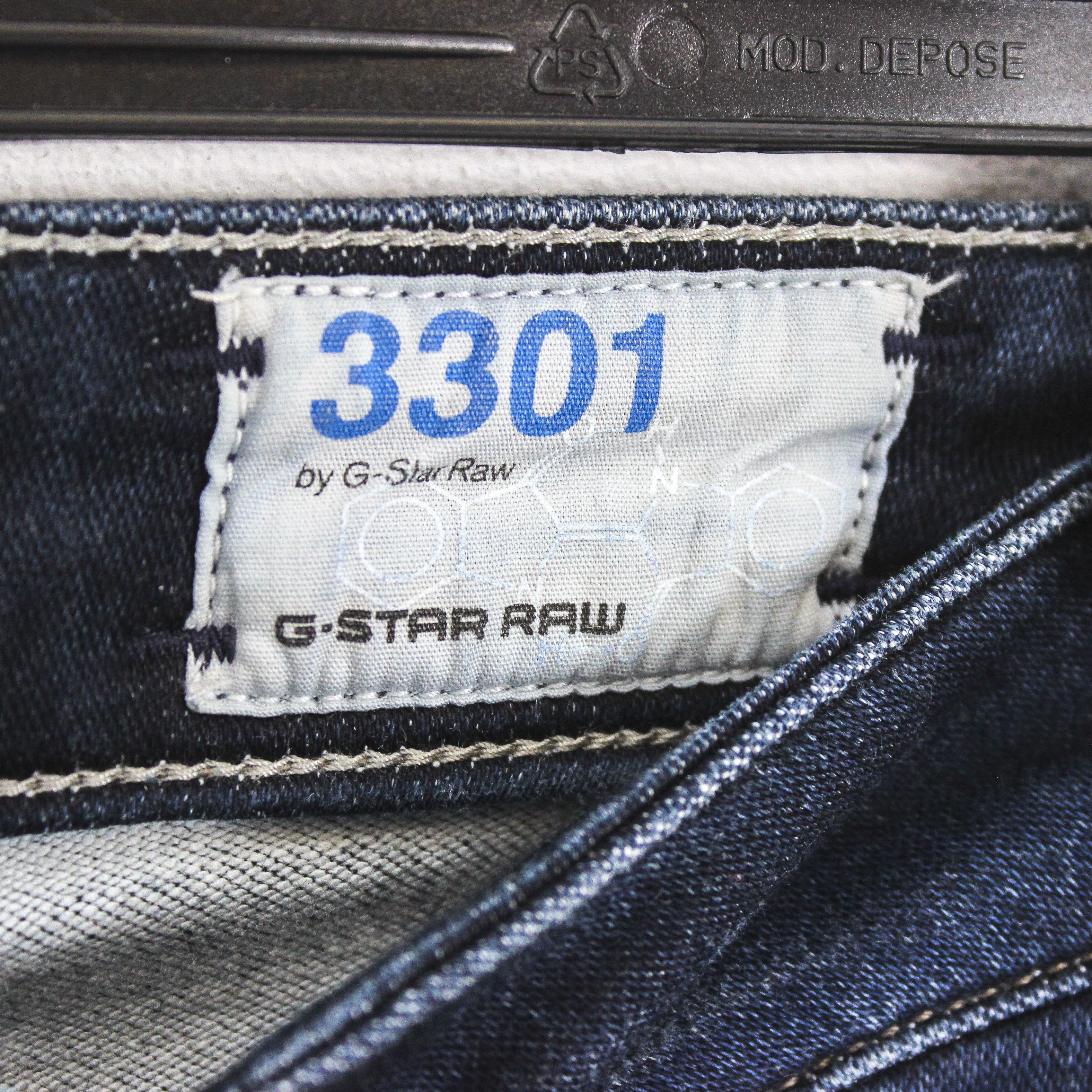 G-Star 3301 Womens W26 L28 Slim Straight Jeans Denim Pants Trousers Size 26" / US 2 / IT 38 - 6 Thumbnail