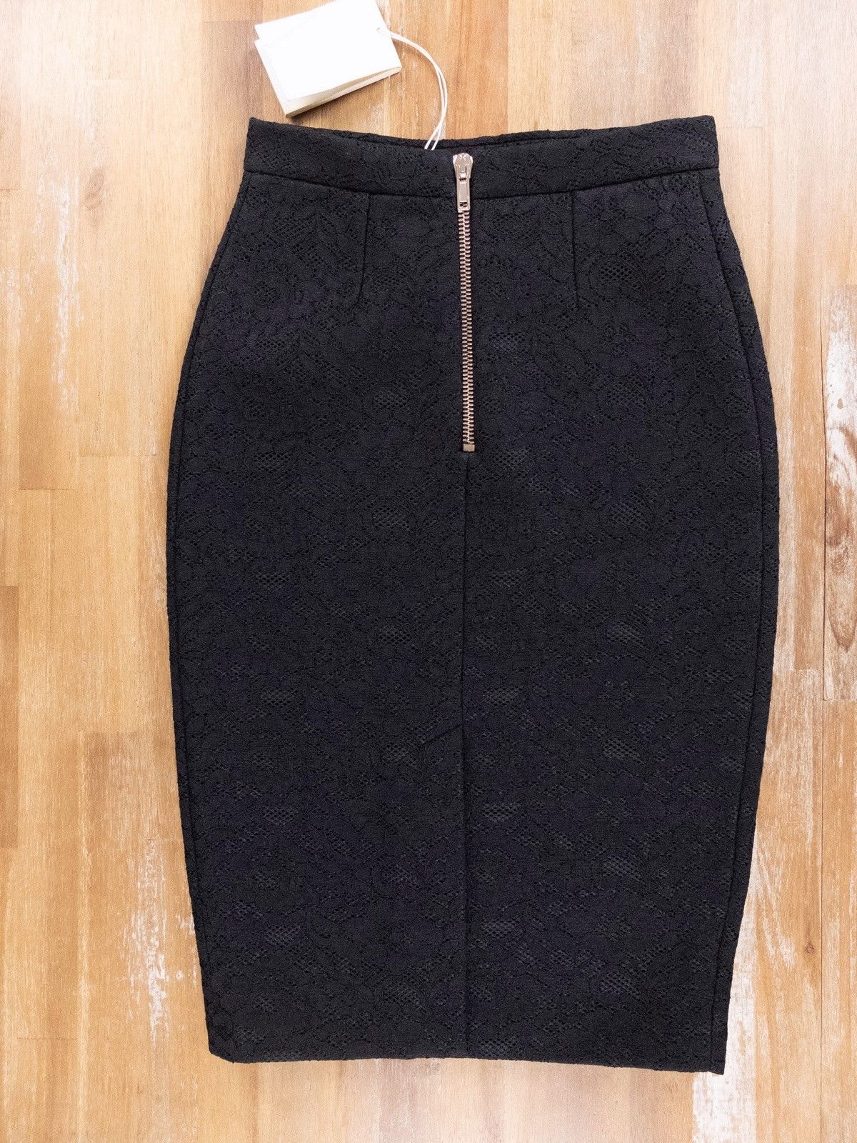 Givenchy GIVENCHY Jupe Courte black lace knee length skirt 4 US / 36 Size 26" / US 2 / IT 38 - 8 Thumbnail