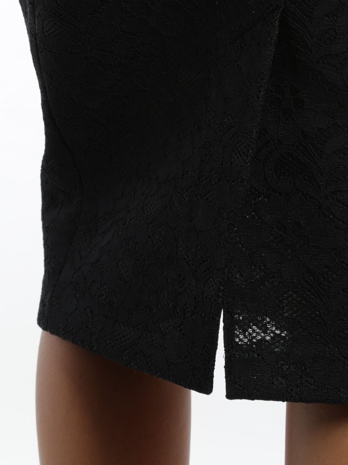 Givenchy GIVENCHY Jupe Courte black lace knee length skirt 4 US / 36 Size 26" / US 2 / IT 38 - 4 Thumbnail