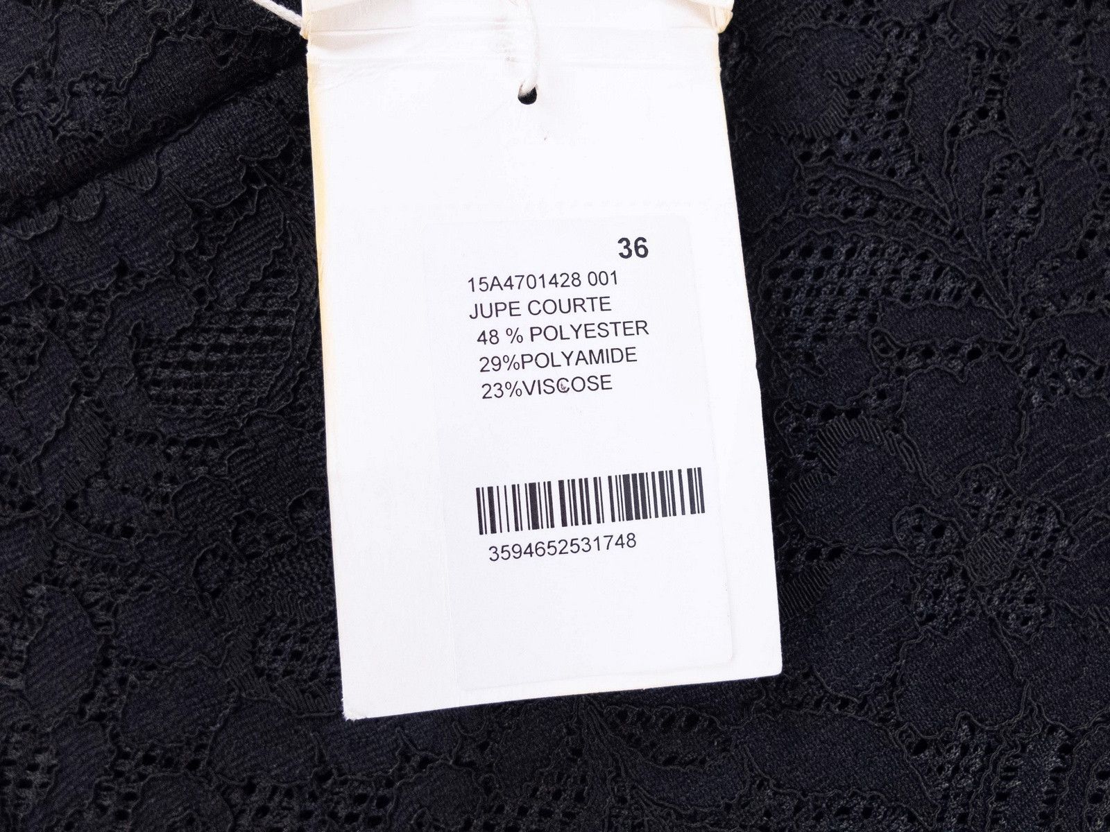 Givenchy GIVENCHY Jupe Courte black lace knee length skirt 4 US / 36 Size 26" / US 2 / IT 38 - 7 Thumbnail
