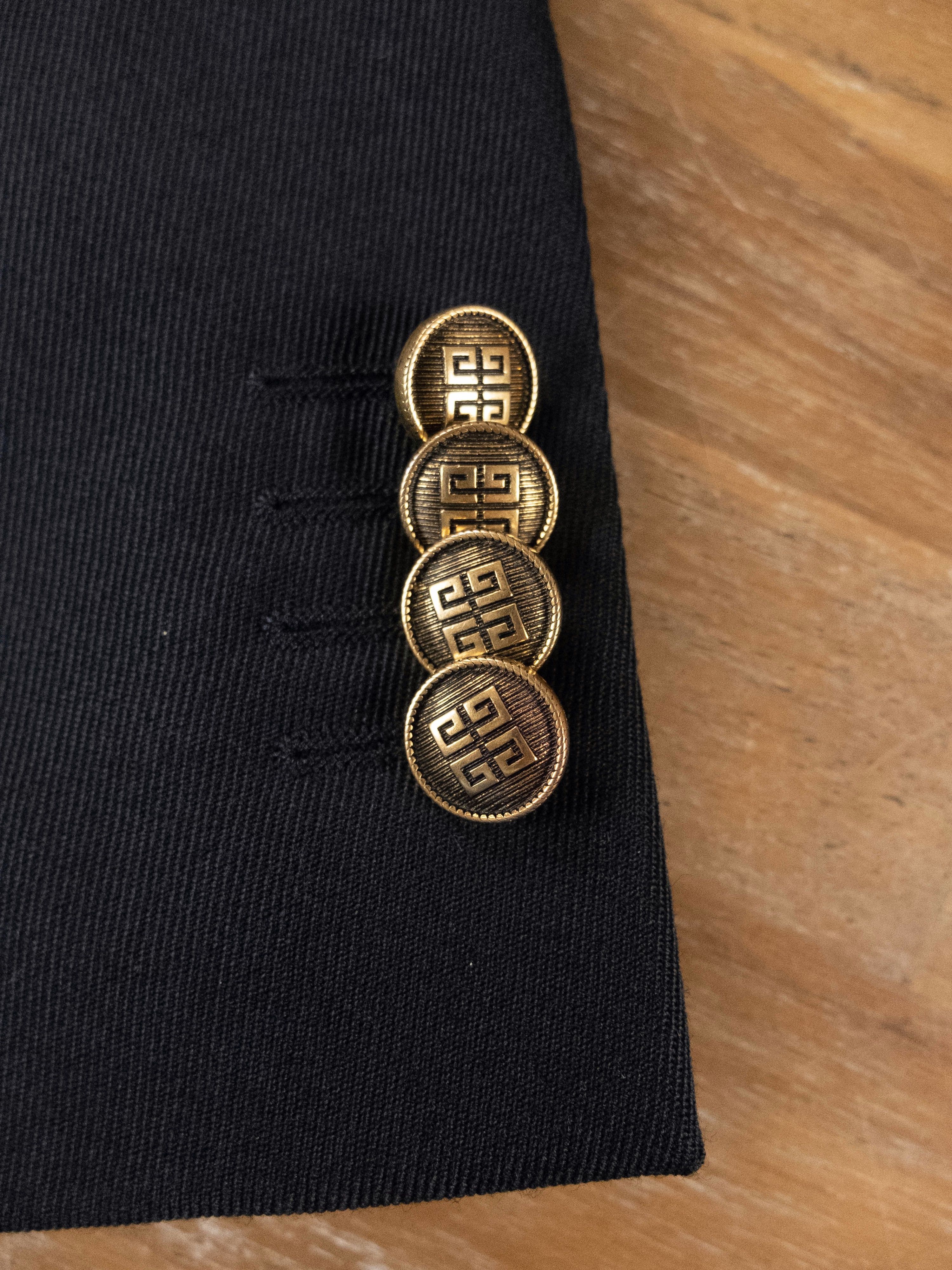 Givenchy $1560 GIVENCHY slim black blazer jacket 4G buttons Size 38 Size 38R - 11 Thumbnail