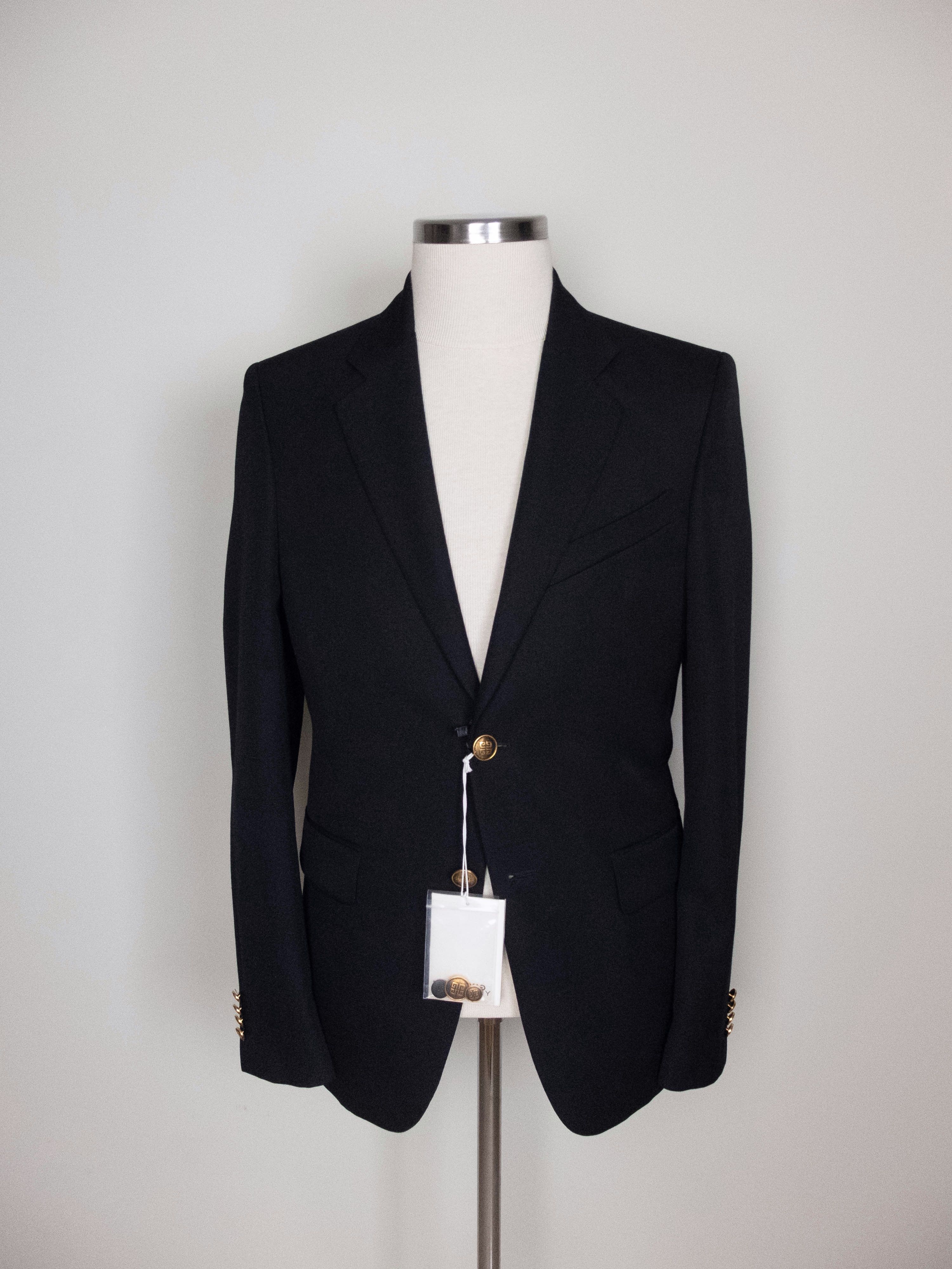 Givenchy $1560 GIVENCHY slim black blazer jacket 4G buttons Size 38 Size 38R - 4 Thumbnail