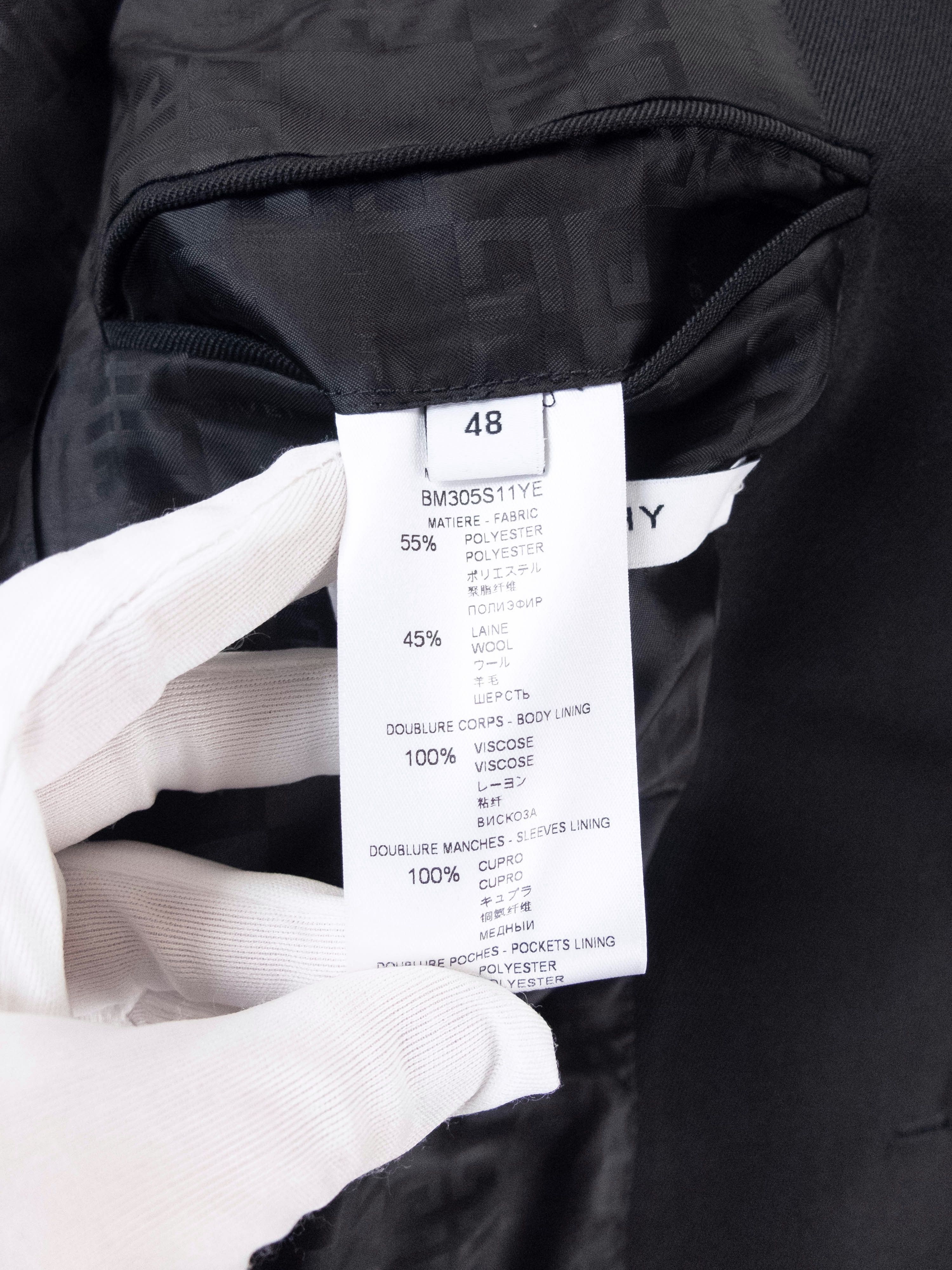 Givenchy $1560 GIVENCHY slim black blazer jacket 4G buttons Size 38 Size 38R - 12 Thumbnail