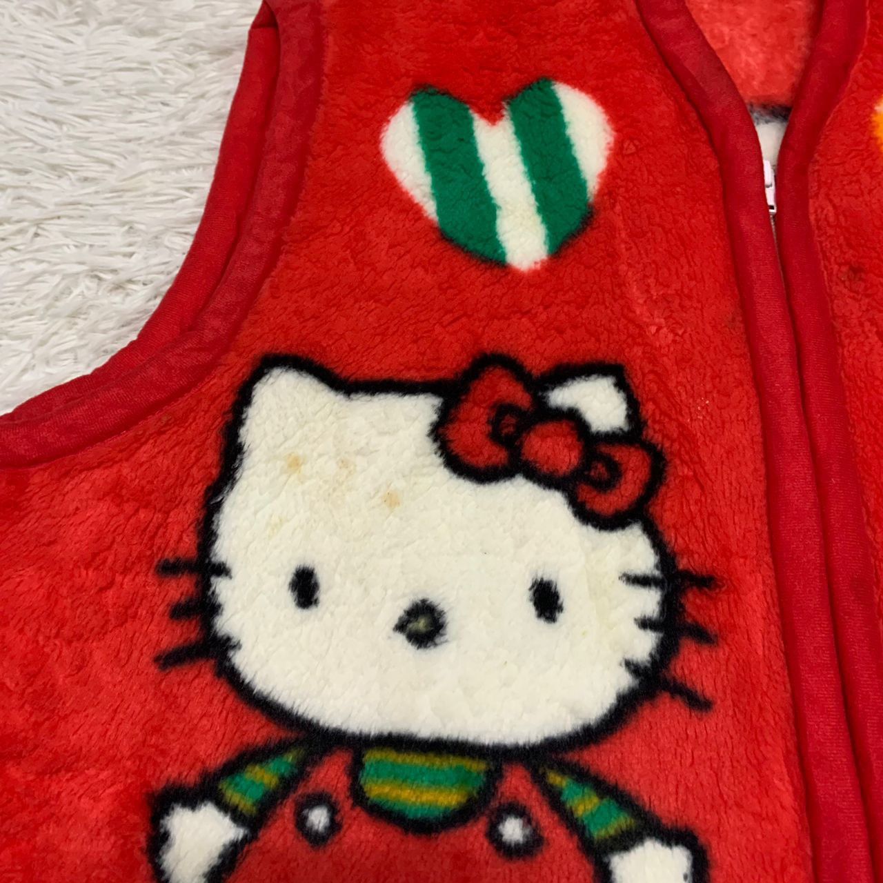 Anime Vtg Sanrio 76,98 Hello Kitty Fleece Vest Made in Japan Size US M / EU 48-50 / 2 - 6 Thumbnail
