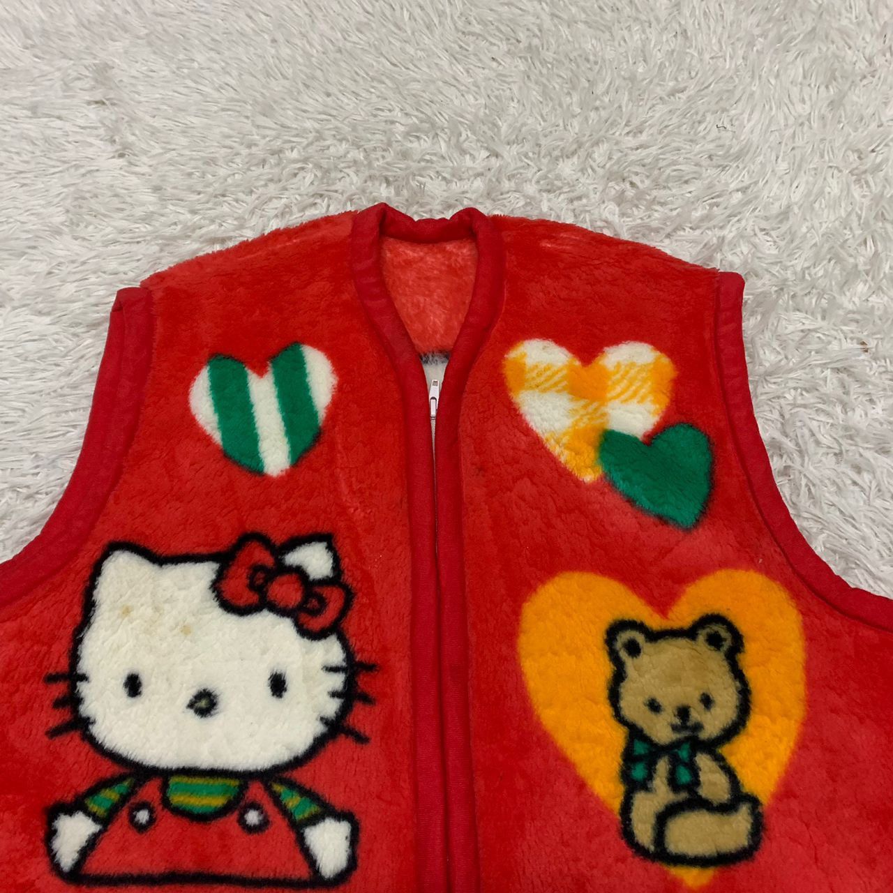 Anime Vtg Sanrio 76,98 Hello Kitty Fleece Vest Made in Japan Size US M / EU 48-50 / 2 - 5 Thumbnail