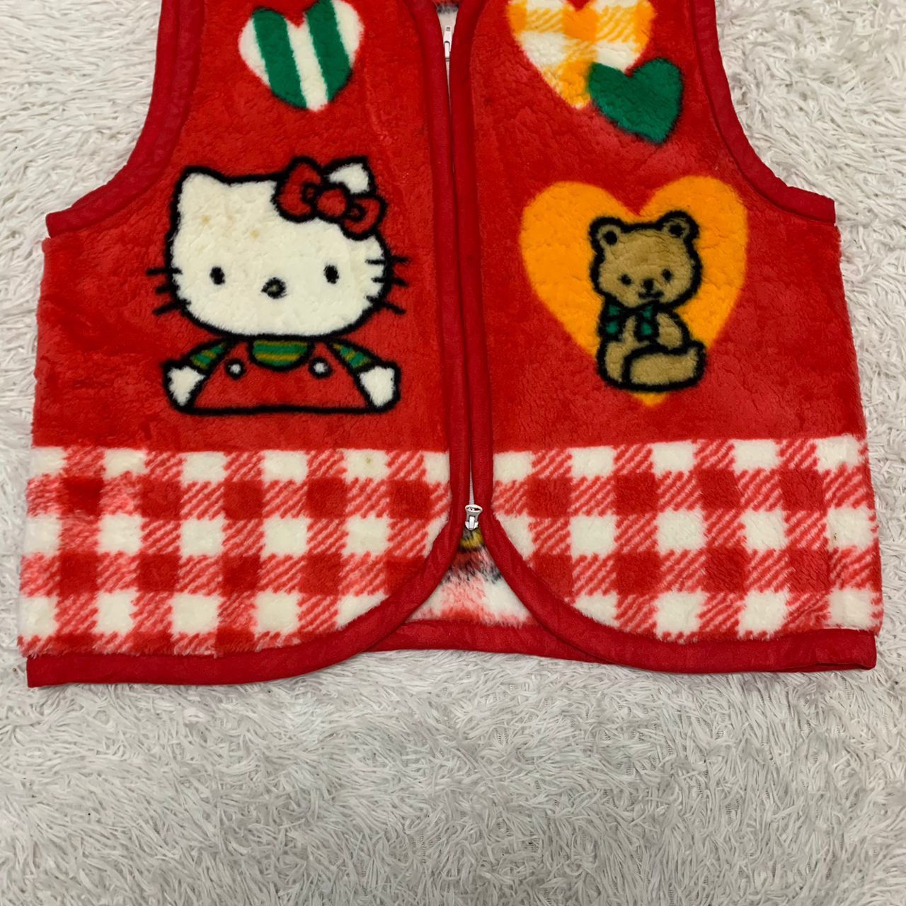 Anime Vtg Sanrio 76,98 Hello Kitty Fleece Vest Made in Japan Size US M / EU 48-50 / 2 - 4 Thumbnail