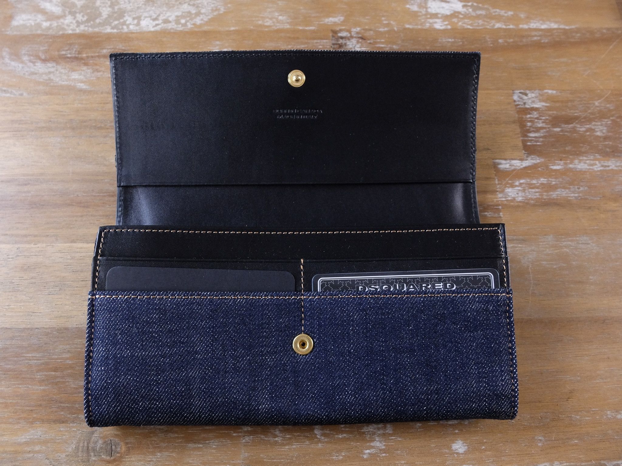 Dsquared2 DSQUARED2 blue denim continental padlock flap wallet jean Size ONE SIZE - 4 Thumbnail