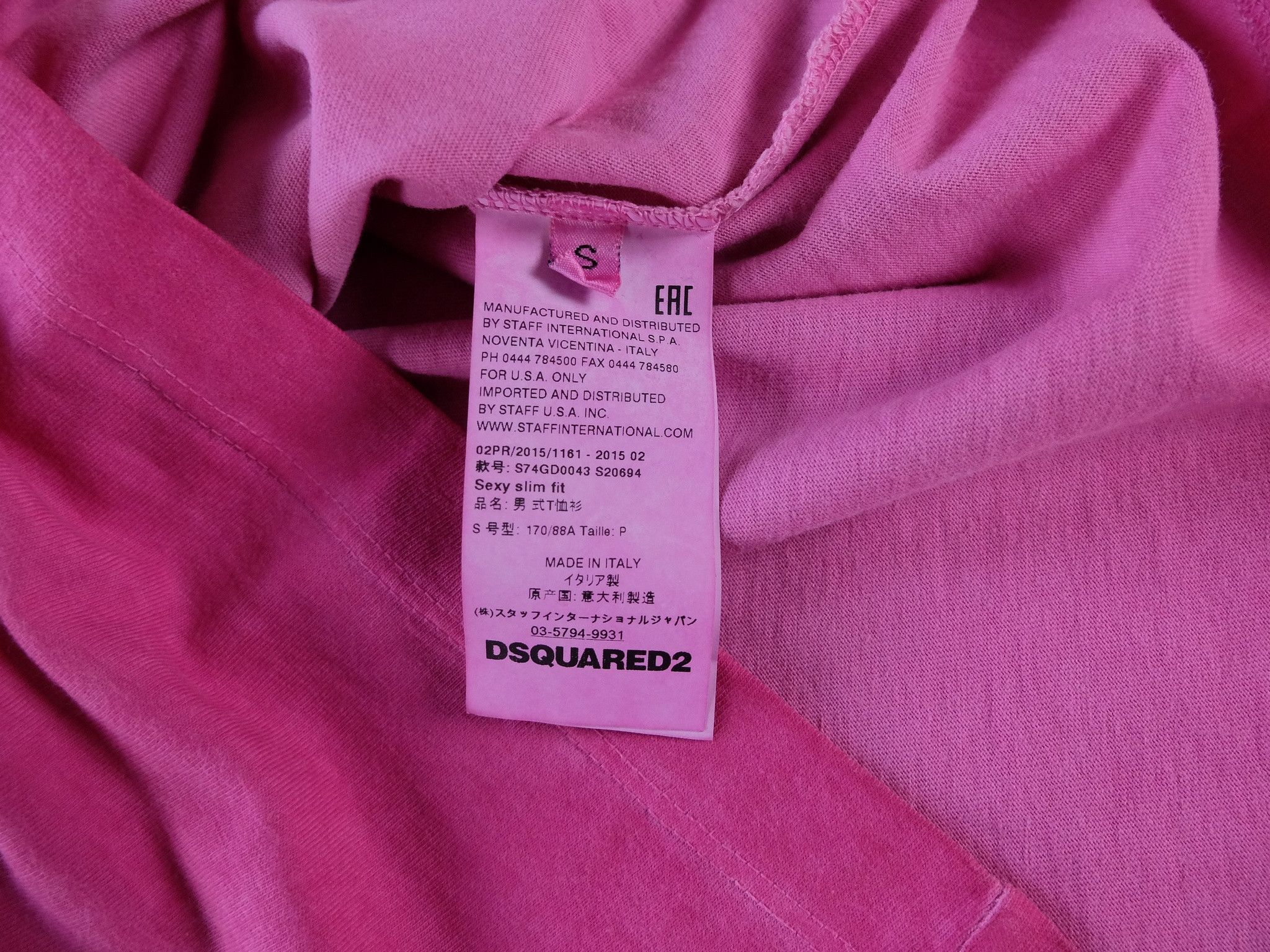 Dsquared2 DSQUARED2 graphic pink t-shirt authentic - Size Small - NWT Size US S / EU 44-46 / 1 - 6 Thumbnail