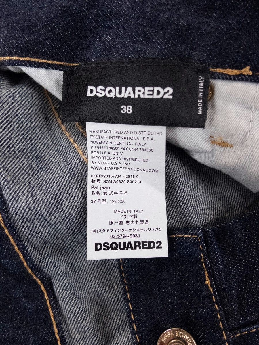 Dsquared2 DSQUARED2 indigo blue flower sequin Pat slim jeans 38 IT / 2 Size 26" / US 2 / IT 38 - 7 Thumbnail