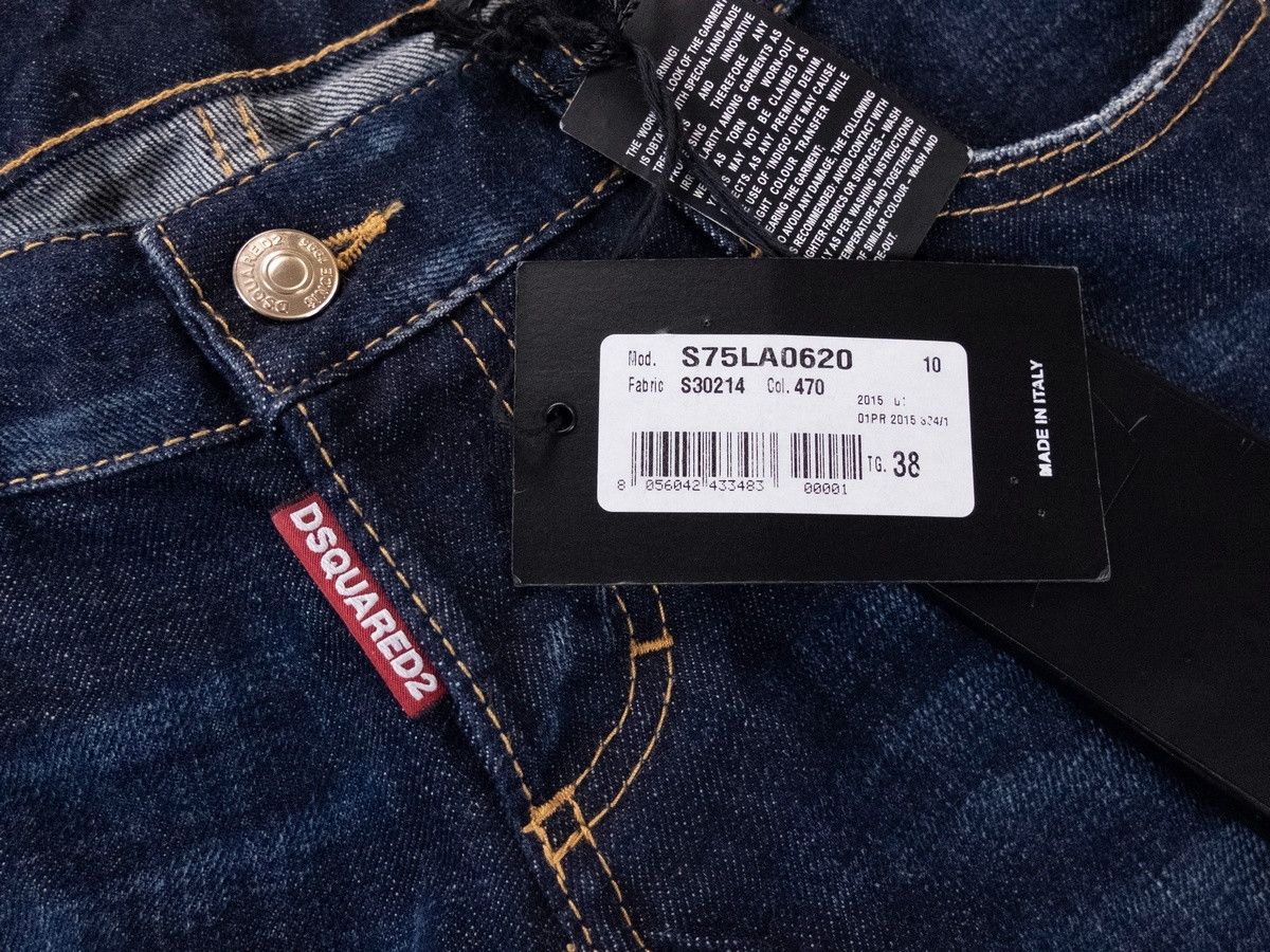 Dsquared2 DSQUARED2 indigo blue flower sequin Pat slim jeans 38 IT / 2 Size 26" / US 2 / IT 38 - 5 Thumbnail