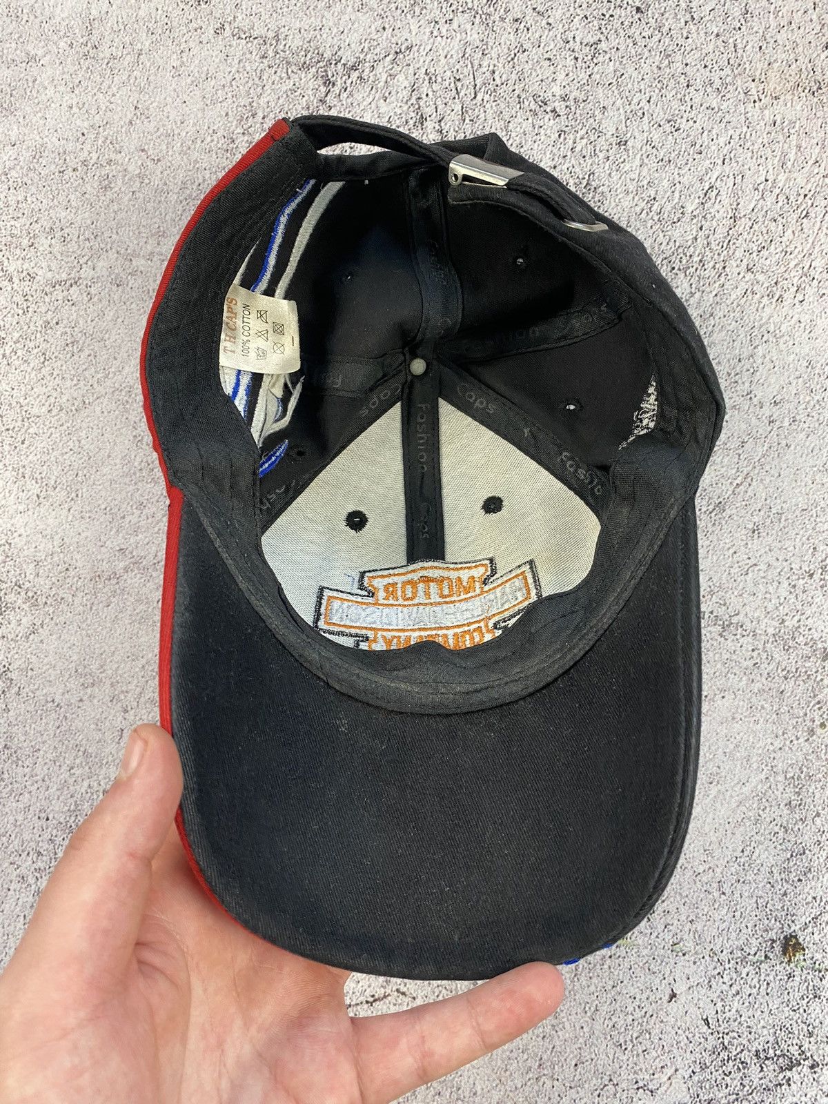 Harley Davidson Vintage Harley Davidson Racing Flame Logo adjustable cap hat Size ONE SIZE - 7 Thumbnail