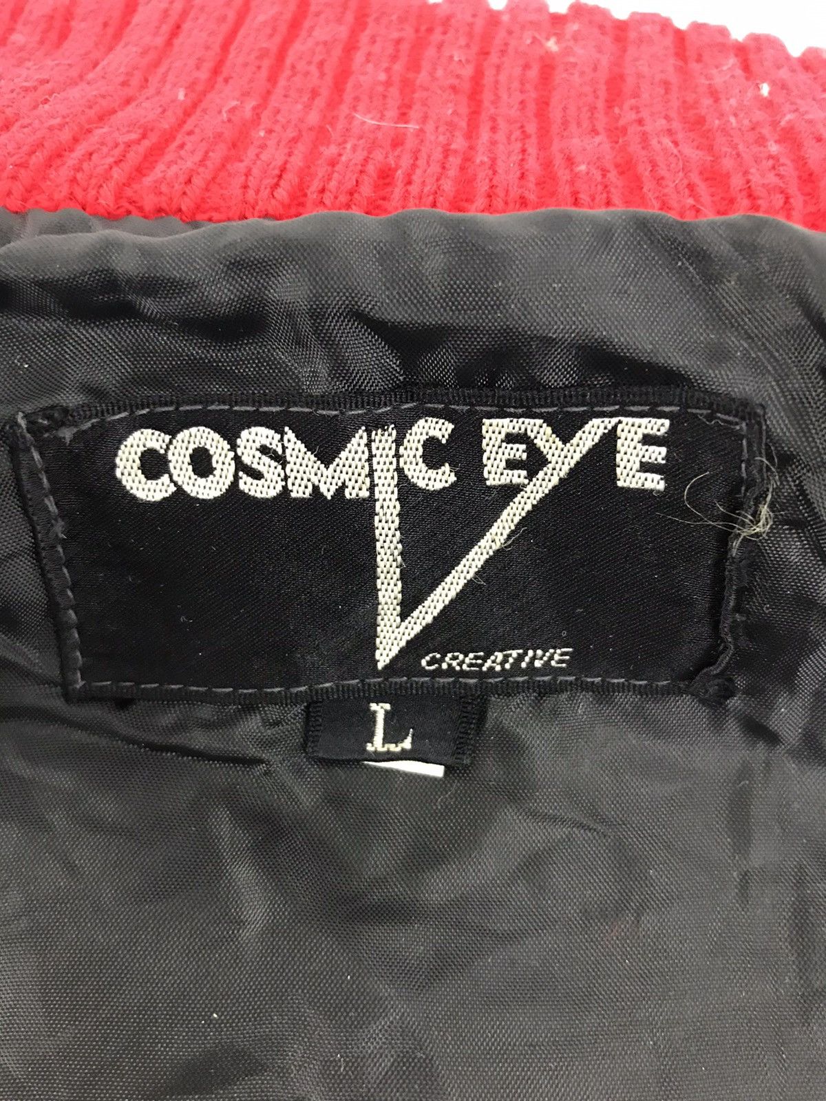 Other Vintage Cosmic Eye V Varsity Jacket Wool Quilted Inner Size L / US 10 / IT 46 - 4 Thumbnail