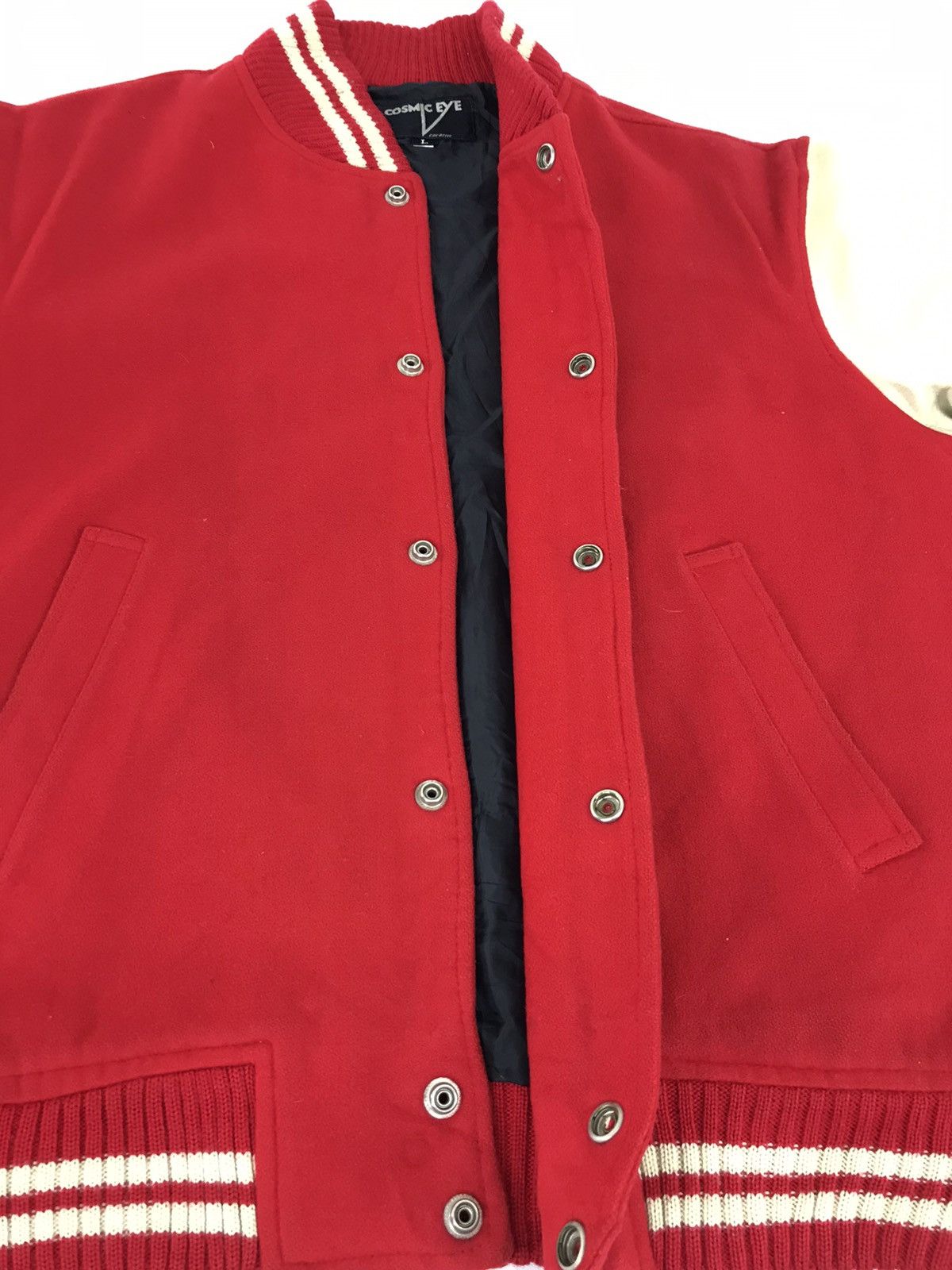 Other Vintage Cosmic Eye V Varsity Jacket Wool Quilted Inner Size L / US 10 / IT 46 - 2 Thumbnail
