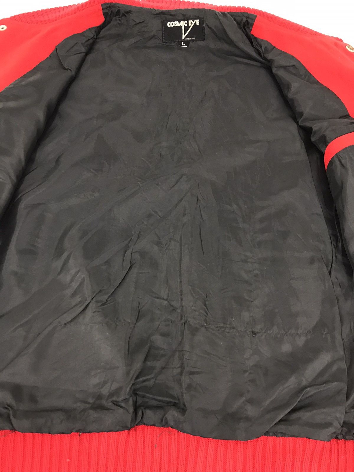 Other Vintage Cosmic Eye V Varsity Jacket Wool Quilted Inner Size L / US 10 / IT 46 - 3 Thumbnail