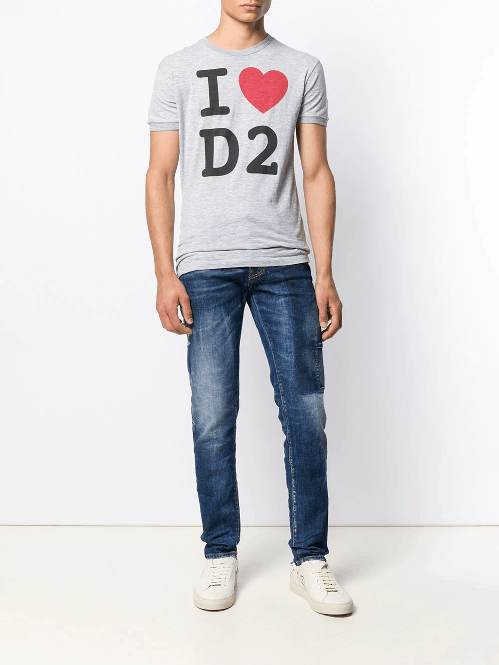 Dsquared2 DSQUARED2 gray I Love D2 t-shirt authentic - Medium - NWT Size US M / EU 48-50 / 2 - 1 Thumbnail
