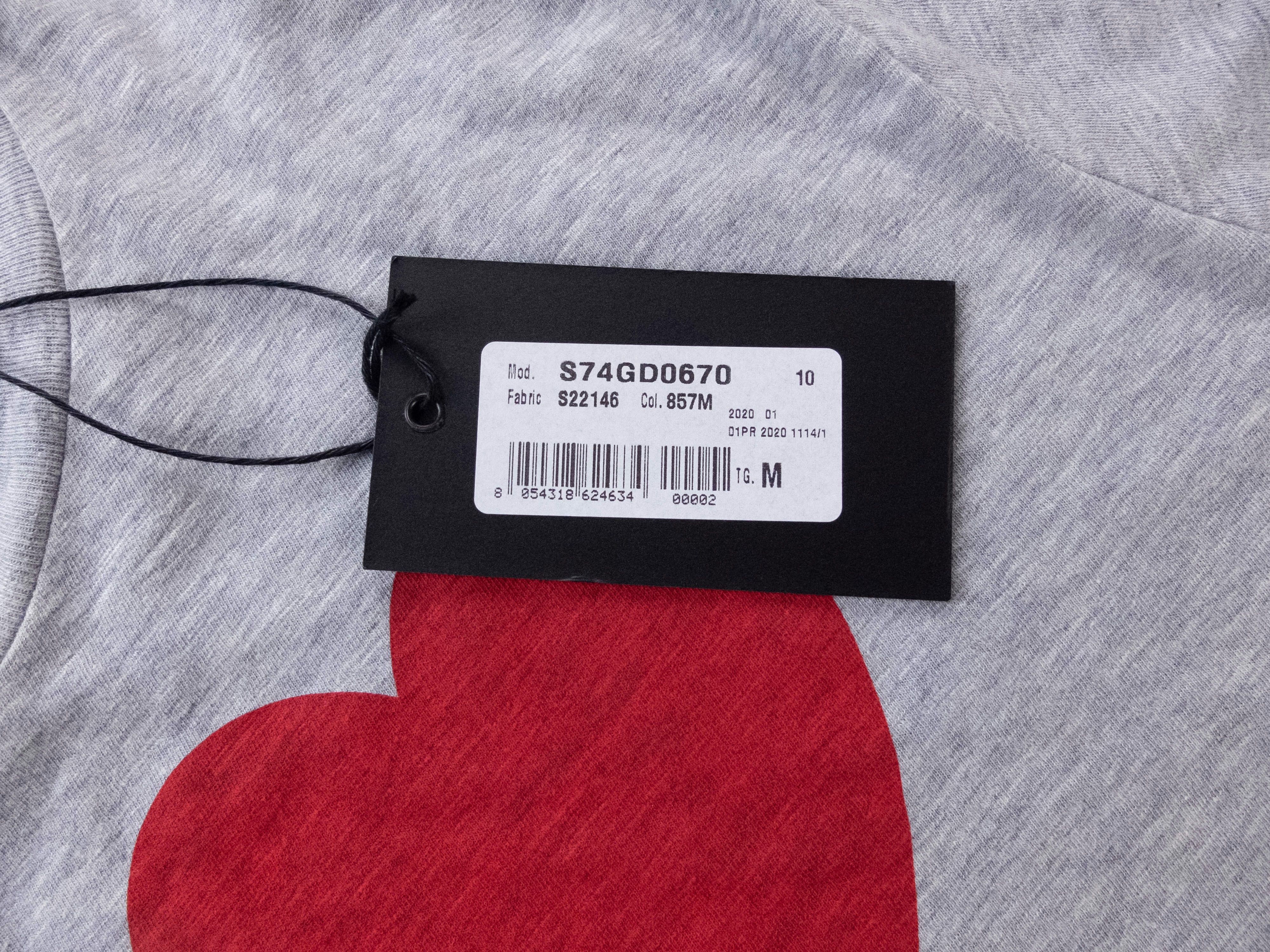 Dsquared2 DSQUARED2 gray I Love D2 t-shirt authentic - Medium - NWT Size US M / EU 48-50 / 2 - 5 Thumbnail