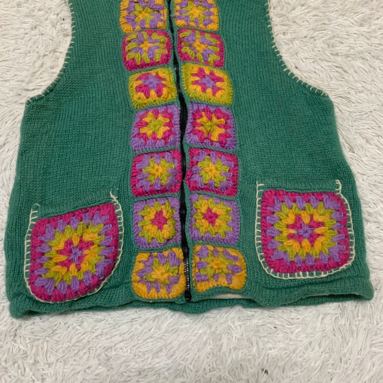 Art Comes First Nice Knit Art Titicaca Vest Hooded Size US XS / EU 42 / 0 - 4 Thumbnail