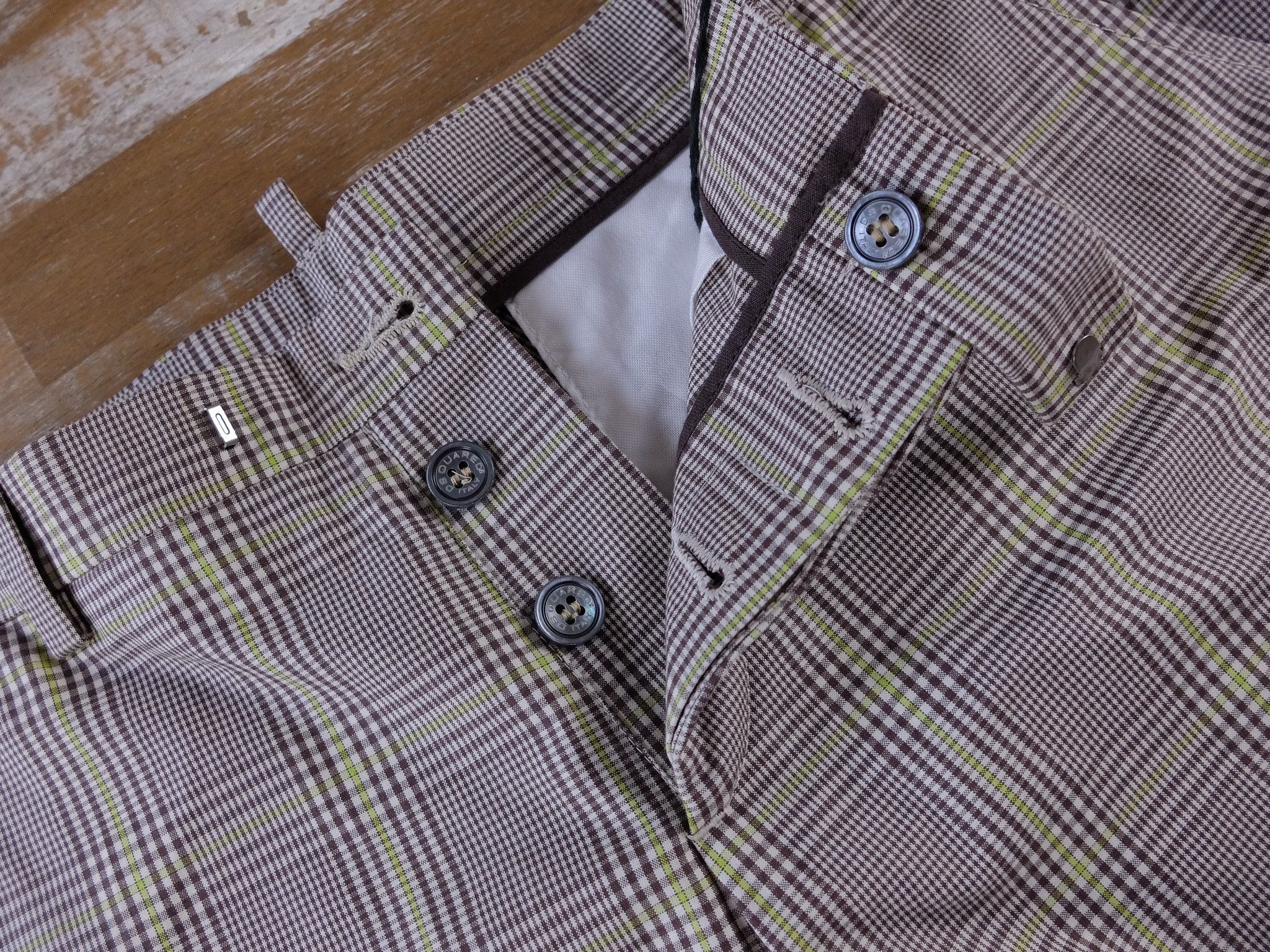 Dsquared2 DSQUARED2 brown cream green plaid mini cotton shorts 42 Size 28" / US 6 / IT 42 - 4 Thumbnail