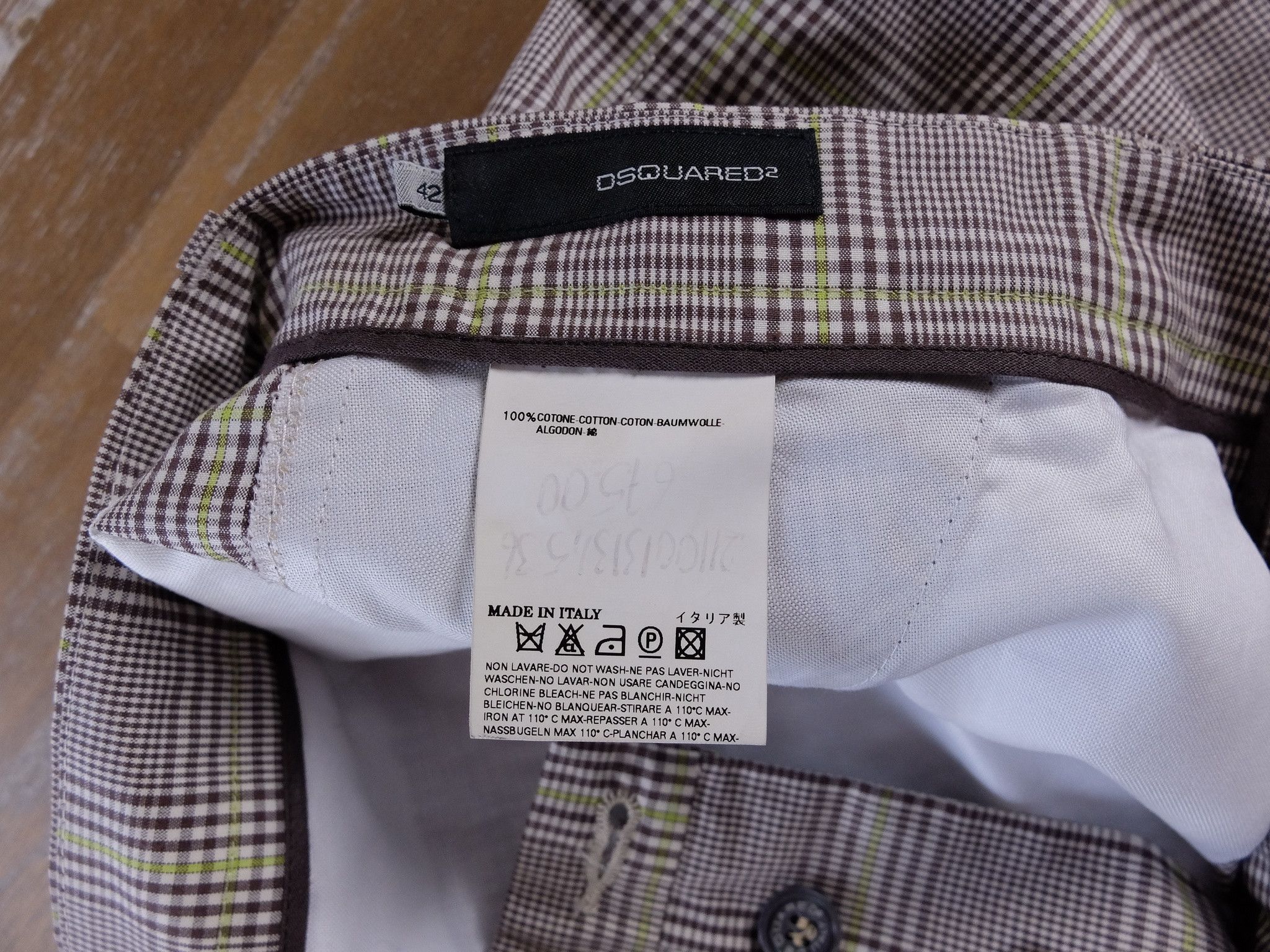 Dsquared2 DSQUARED2 brown cream green plaid mini cotton shorts 42 Size 28" / US 6 / IT 42 - 6 Thumbnail