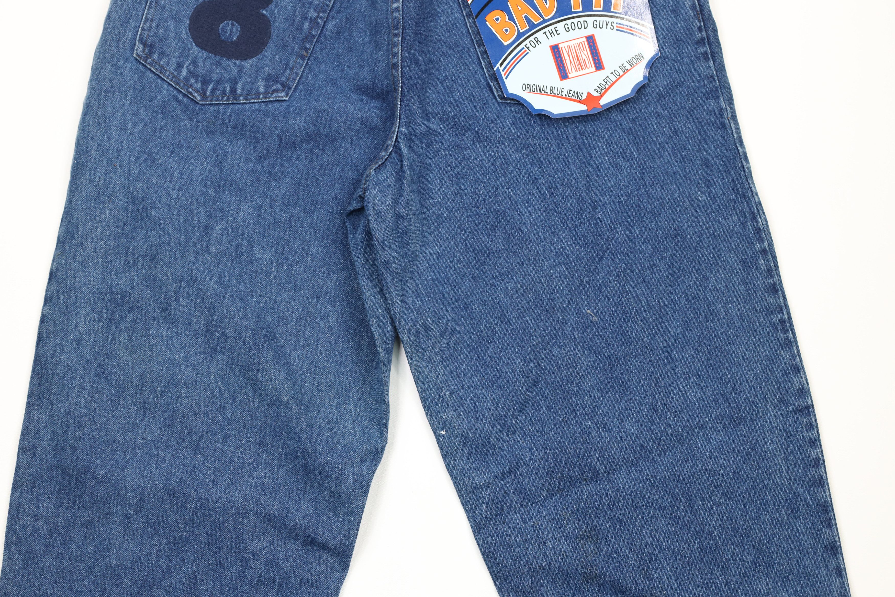 Vintage NOS Vintage 90s Streetwear Baggy Loose Fit Denim Jeans Blue Size US 32 / EU 48 - 11 Thumbnail