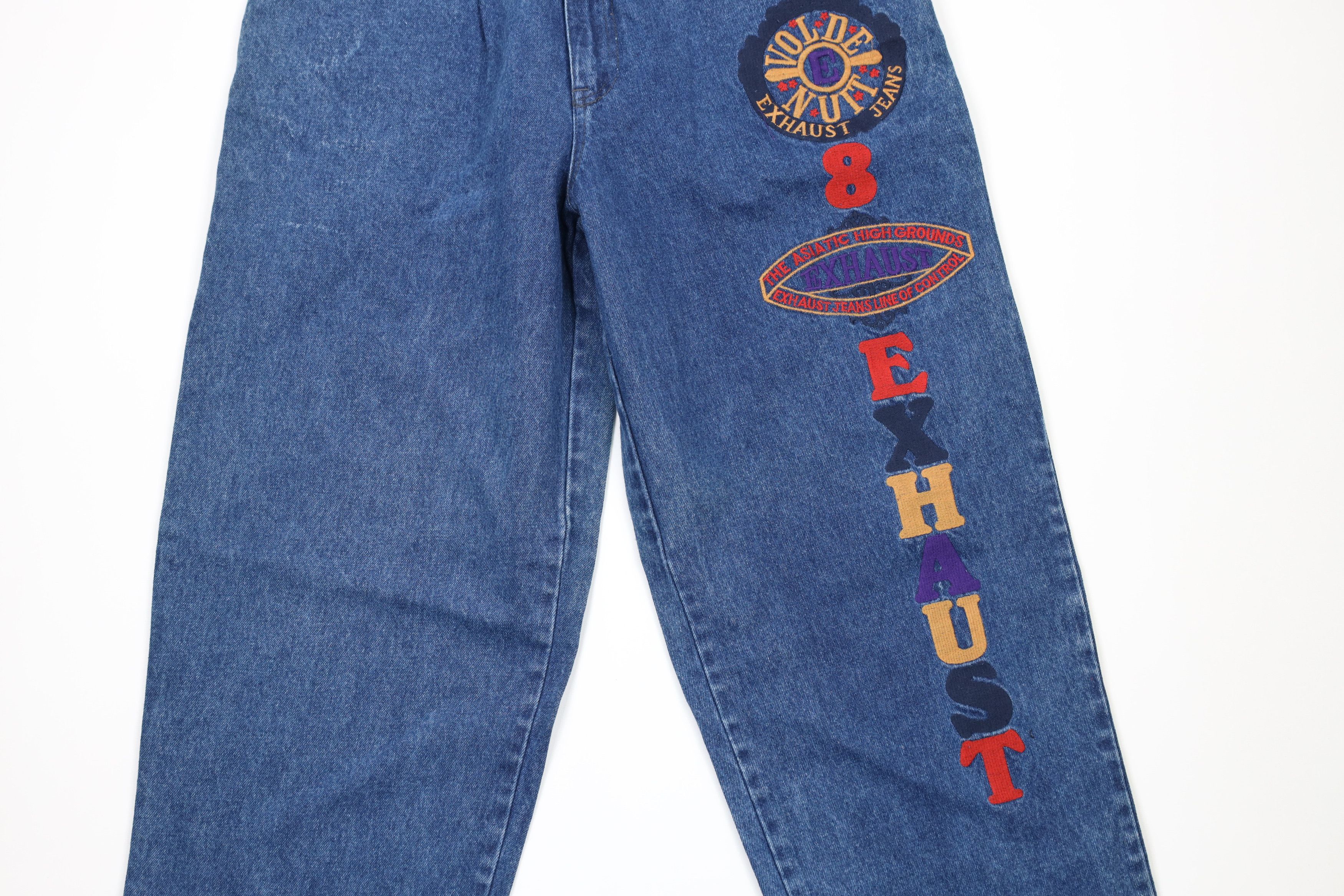 Vintage NOS Vintage 90s Streetwear Baggy Loose Fit Denim Jeans Blue Size US 32 / EU 48 - 3 Thumbnail