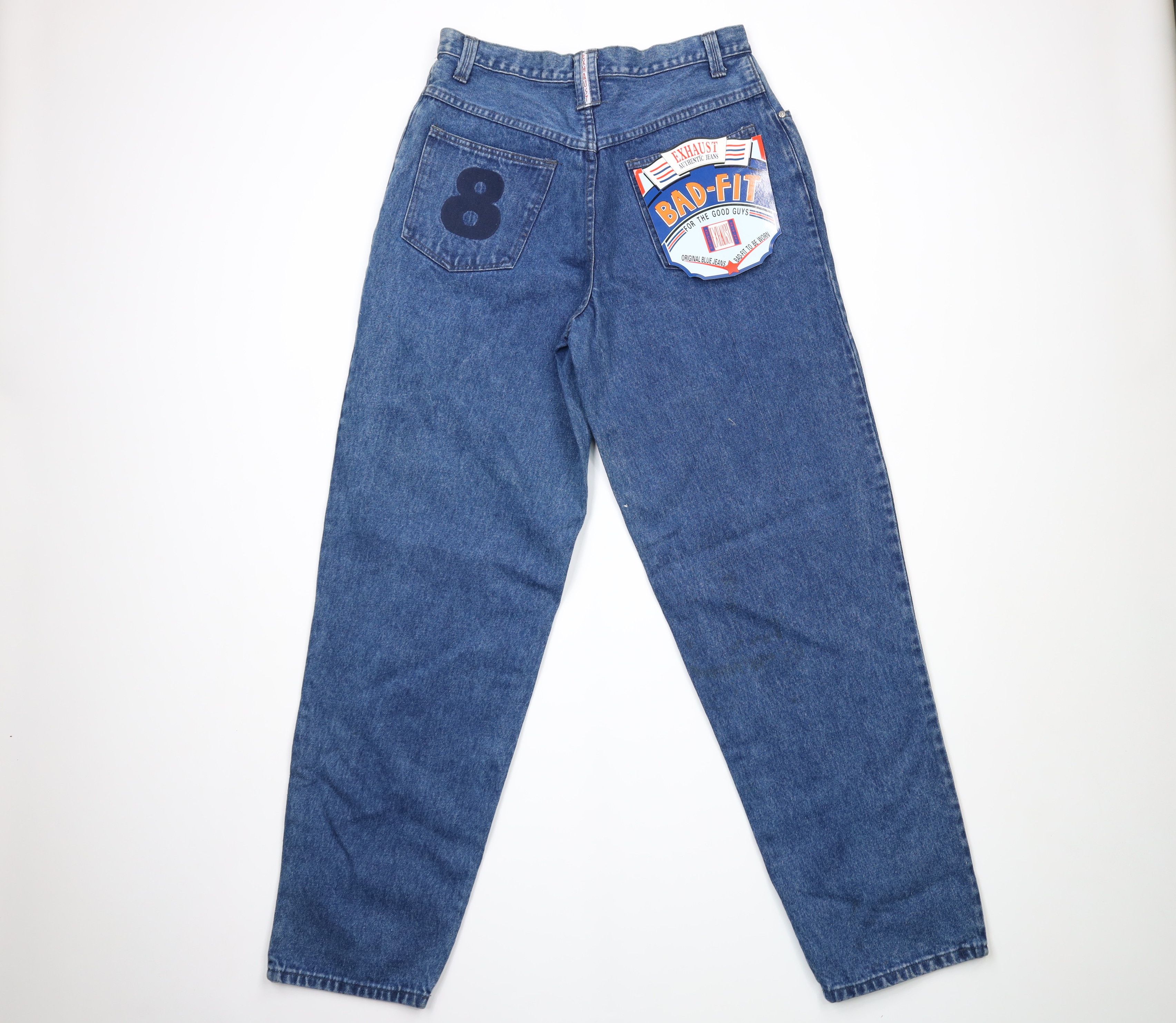 Vintage NOS Vintage 90s Streetwear Baggy Loose Fit Denim Jeans Blue Size US 32 / EU 48 - 9 Thumbnail