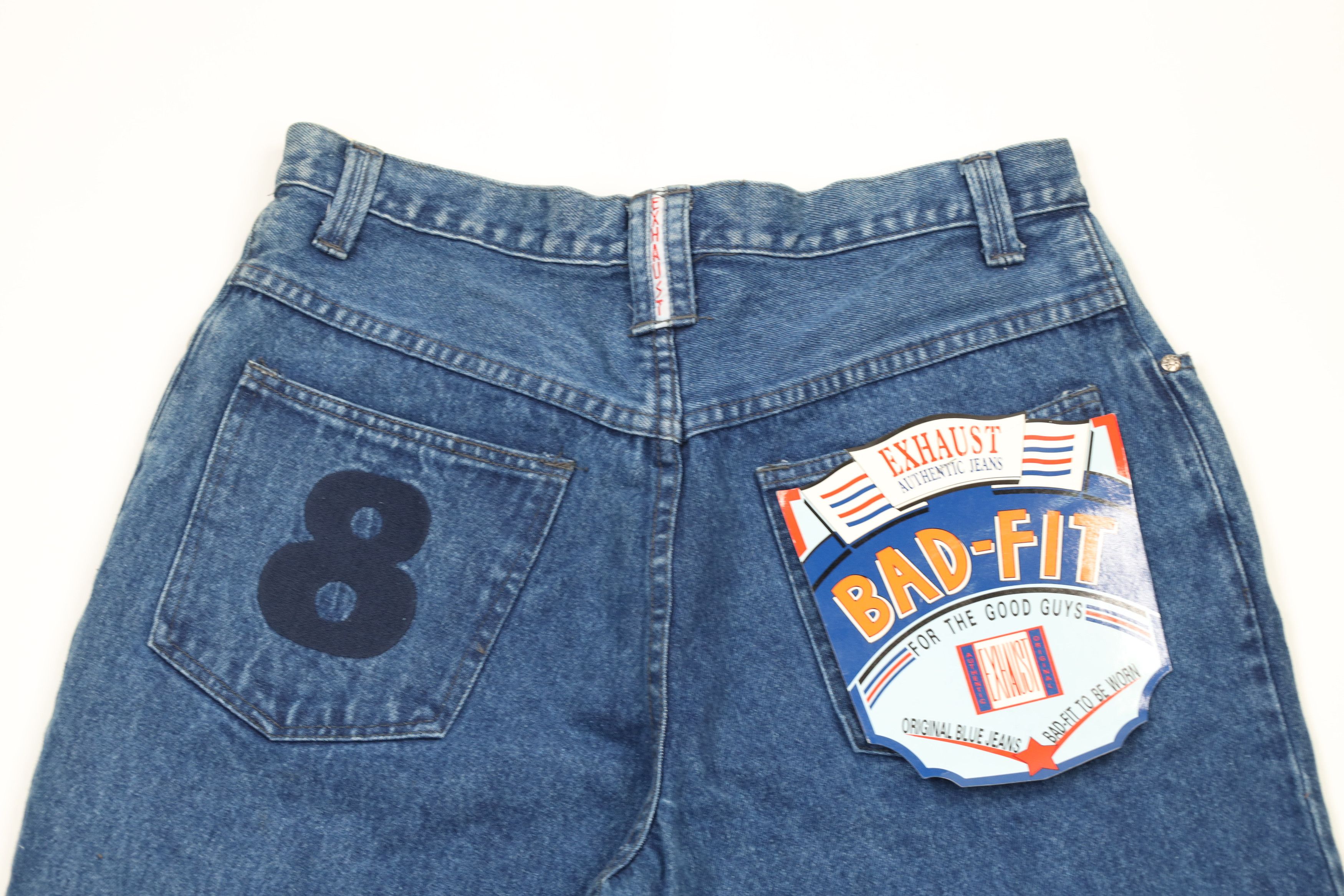Vintage NOS Vintage 90s Streetwear Baggy Loose Fit Denim Jeans Blue Size US 32 / EU 48 - 10 Thumbnail