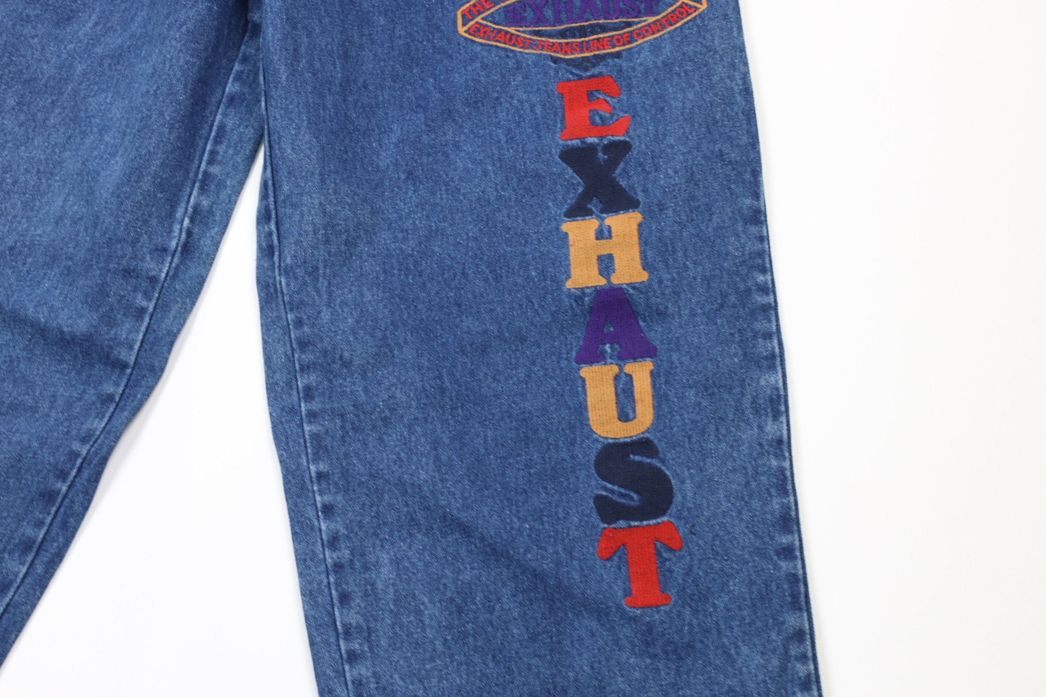 Vintage NOS Vintage 90s Streetwear Baggy Loose Fit Denim Jeans Blue Size US 32 / EU 48 - 6 Thumbnail