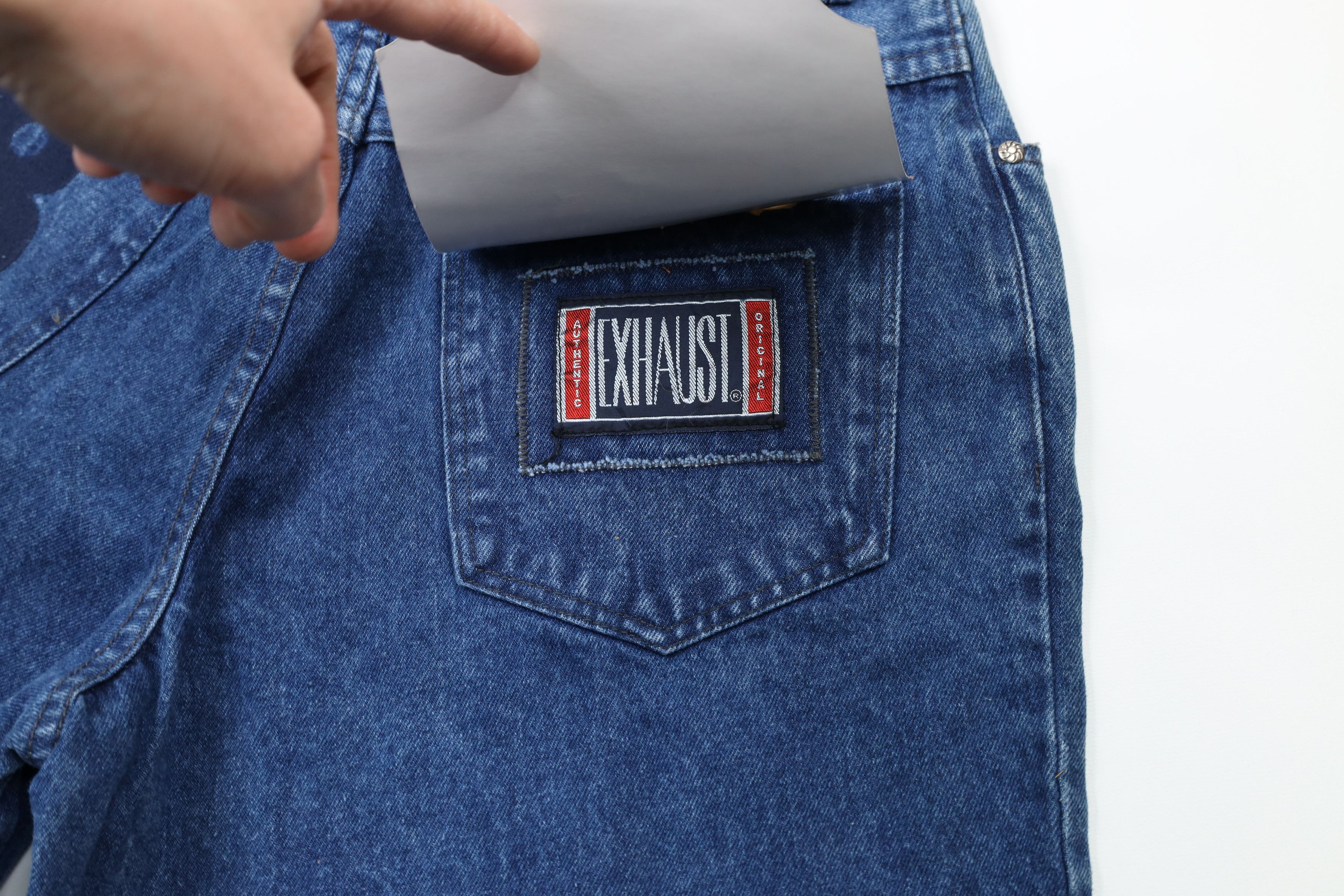 Vintage NOS Vintage 90s Streetwear Baggy Loose Fit Denim Jeans Blue Size US 32 / EU 48 - 13 Thumbnail