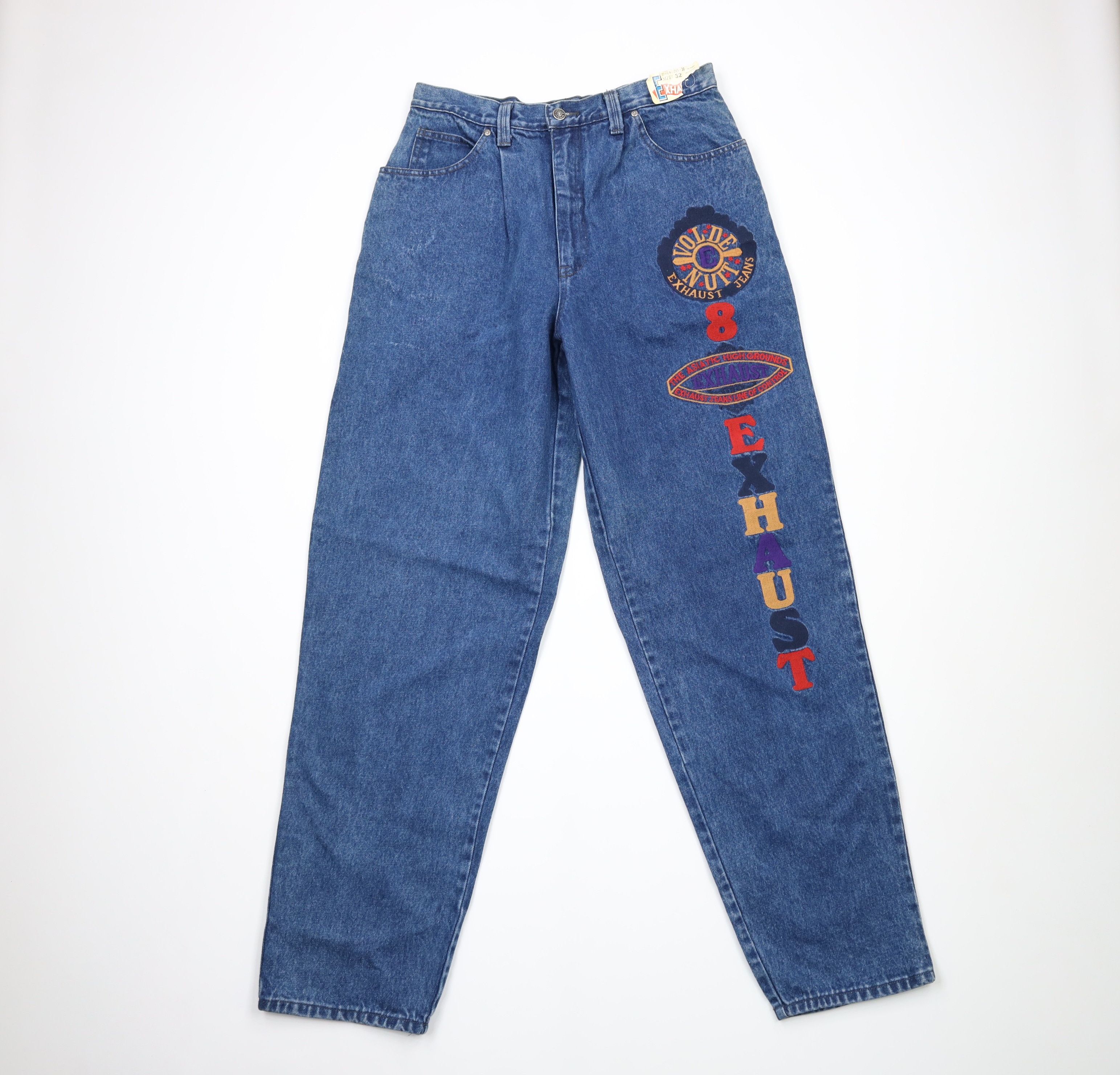 Vintage NOS Vintage 90s Streetwear Baggy Loose Fit Denim Jeans Blue Size US 32 / EU 48 - 1 Thumbnail