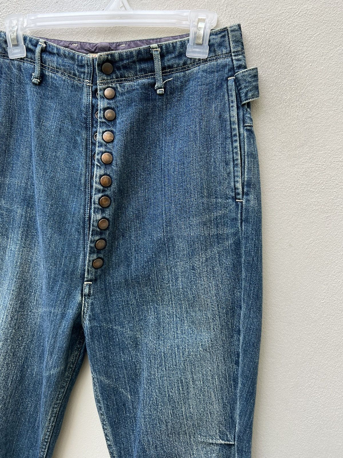 Kapital Vintage Kapital Japan Cinch Back Snap Button Denim Jeans Size US 29 - 11 Thumbnail