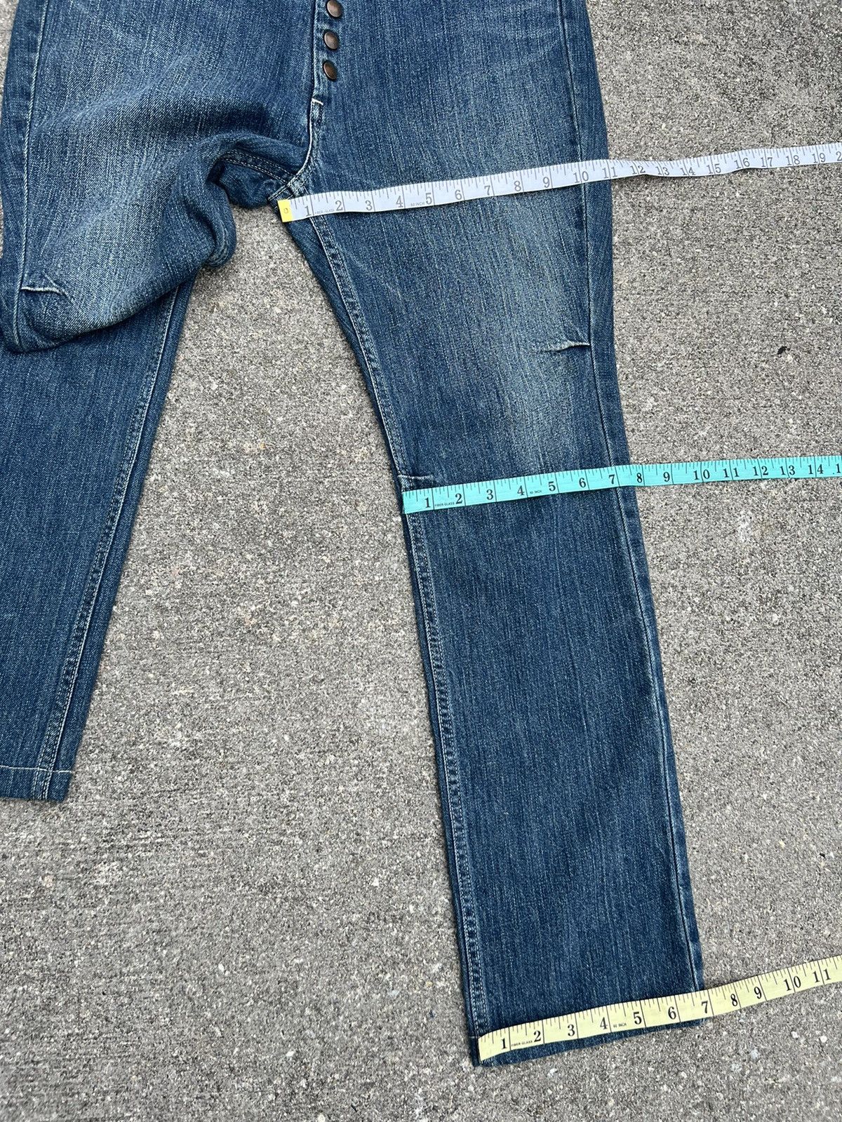 Kapital Vintage Kapital Japan Cinch Back Snap Button Denim Jeans Size US 29 - 3 Thumbnail