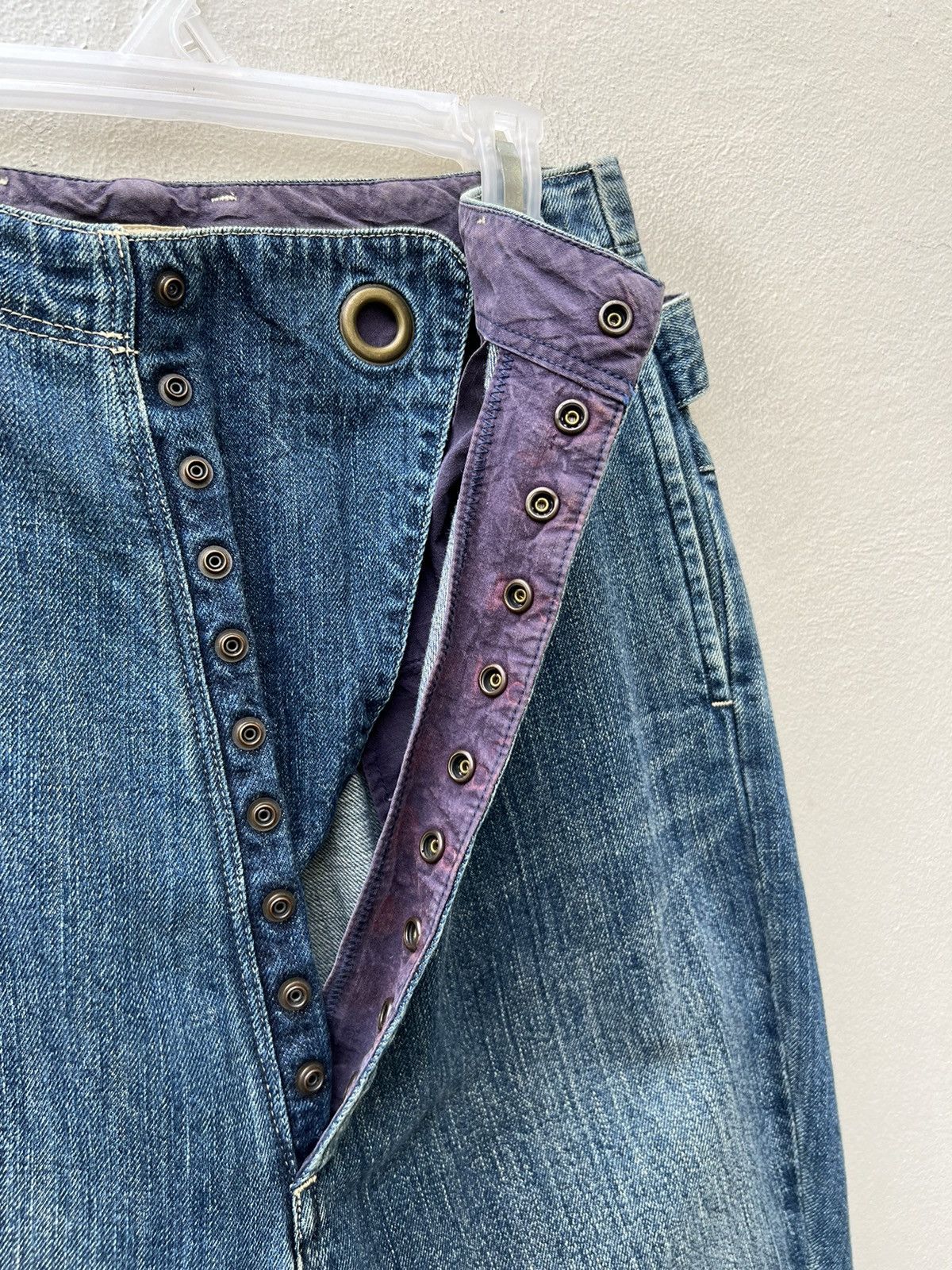 Kapital Vintage Kapital Japan Cinch Back Snap Button Denim Jeans Size US 29 - 8 Thumbnail