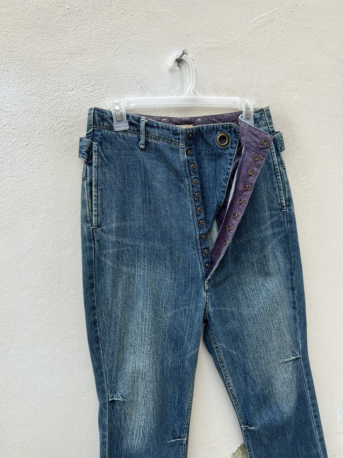 Kapital Vintage Kapital Japan Cinch Back Snap Button Denim Jeans Size US 29 - 7 Thumbnail