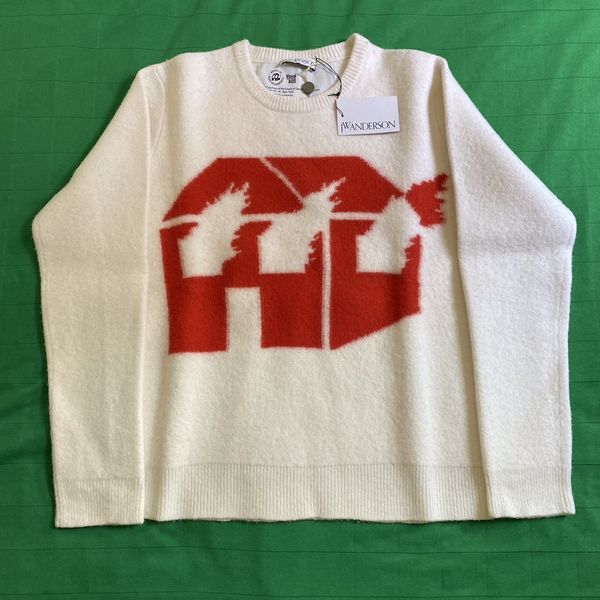 J.W.Anderson JW Anderson Burning House Sweater Red FW20 | Grailed