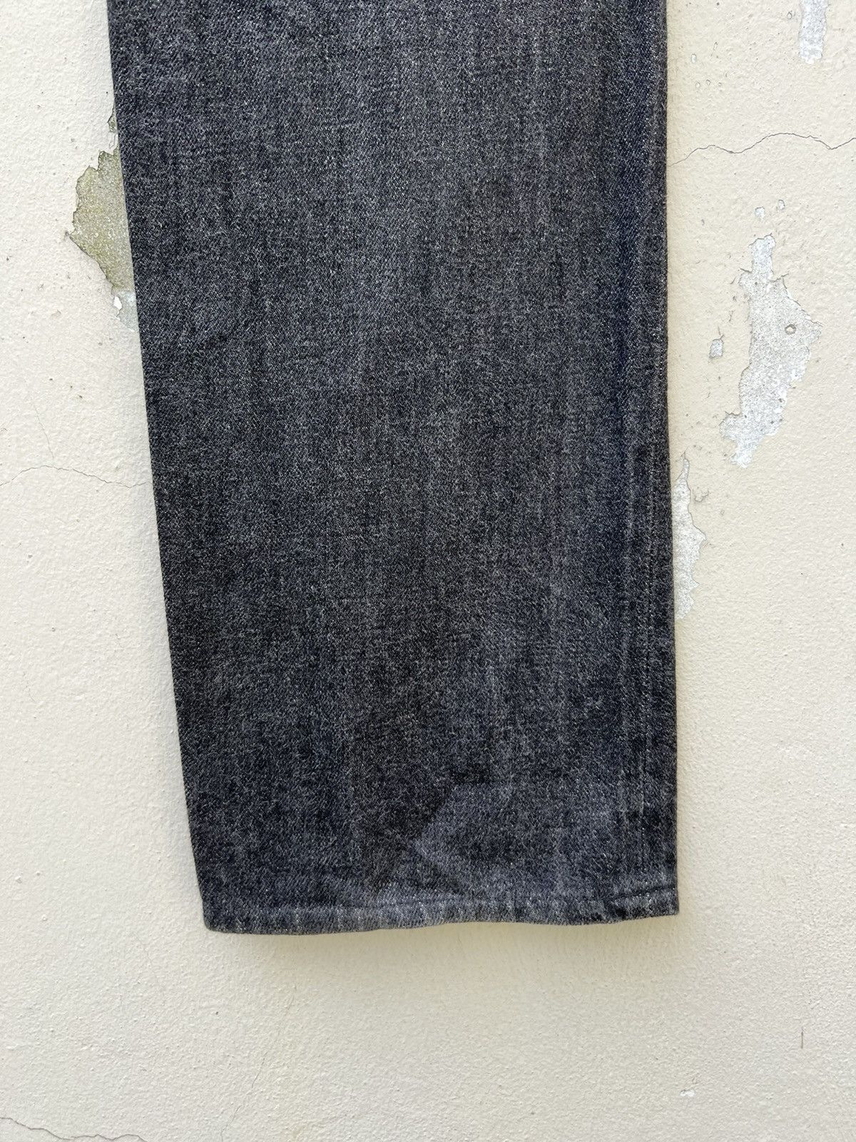 Denime VTG DENIME Orizzonti Japan Fade Black Denim Selvedge Jeans Size US 33 - 14 Thumbnail