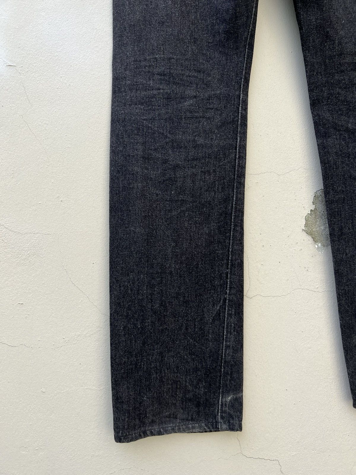 Denime VTG DENIME Orizzonti Japan Fade Black Denim Selvedge Jeans Size US 33 - 9 Thumbnail