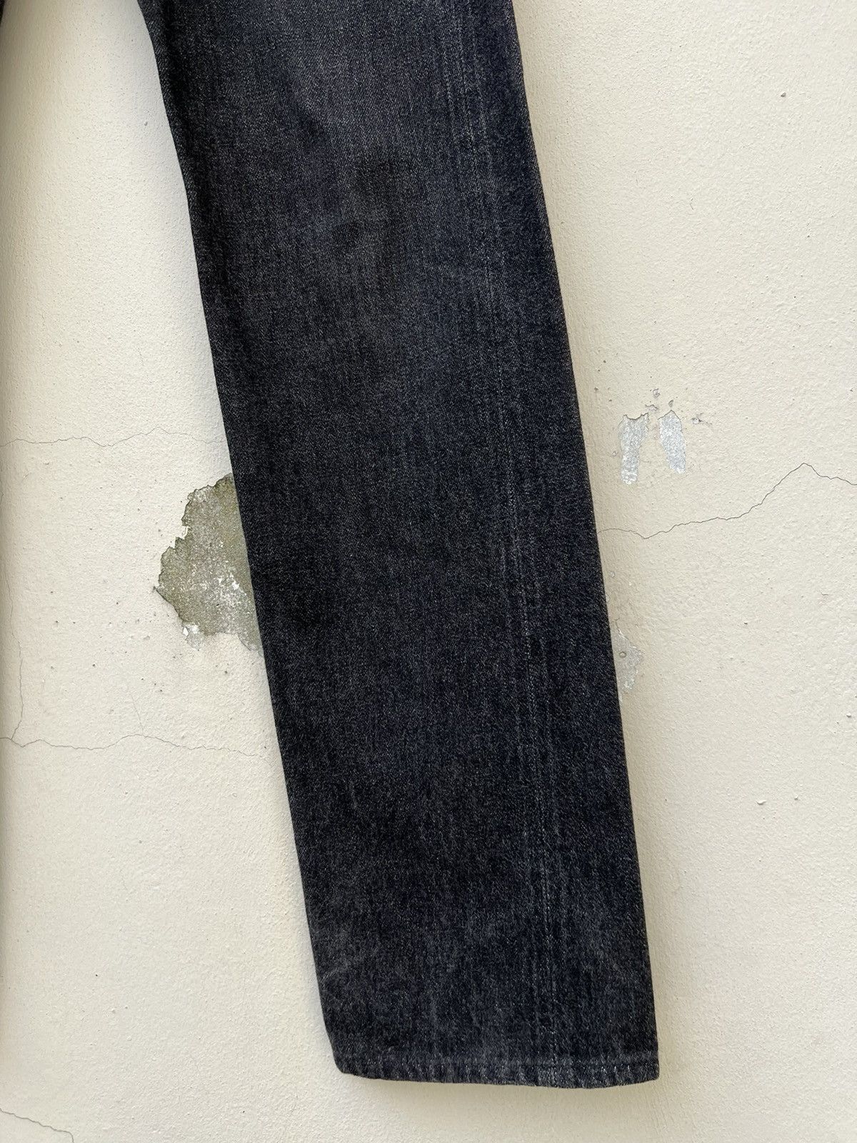 Denime VTG DENIME Orizzonti Japan Fade Black Denim Selvedge Jeans Size US 33 - 5 Thumbnail