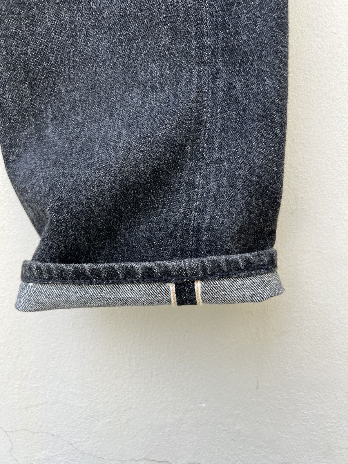 Denime VTG DENIME Orizzonti Japan Fade Black Denim Selvedge Jeans Size US 33 - 6 Thumbnail