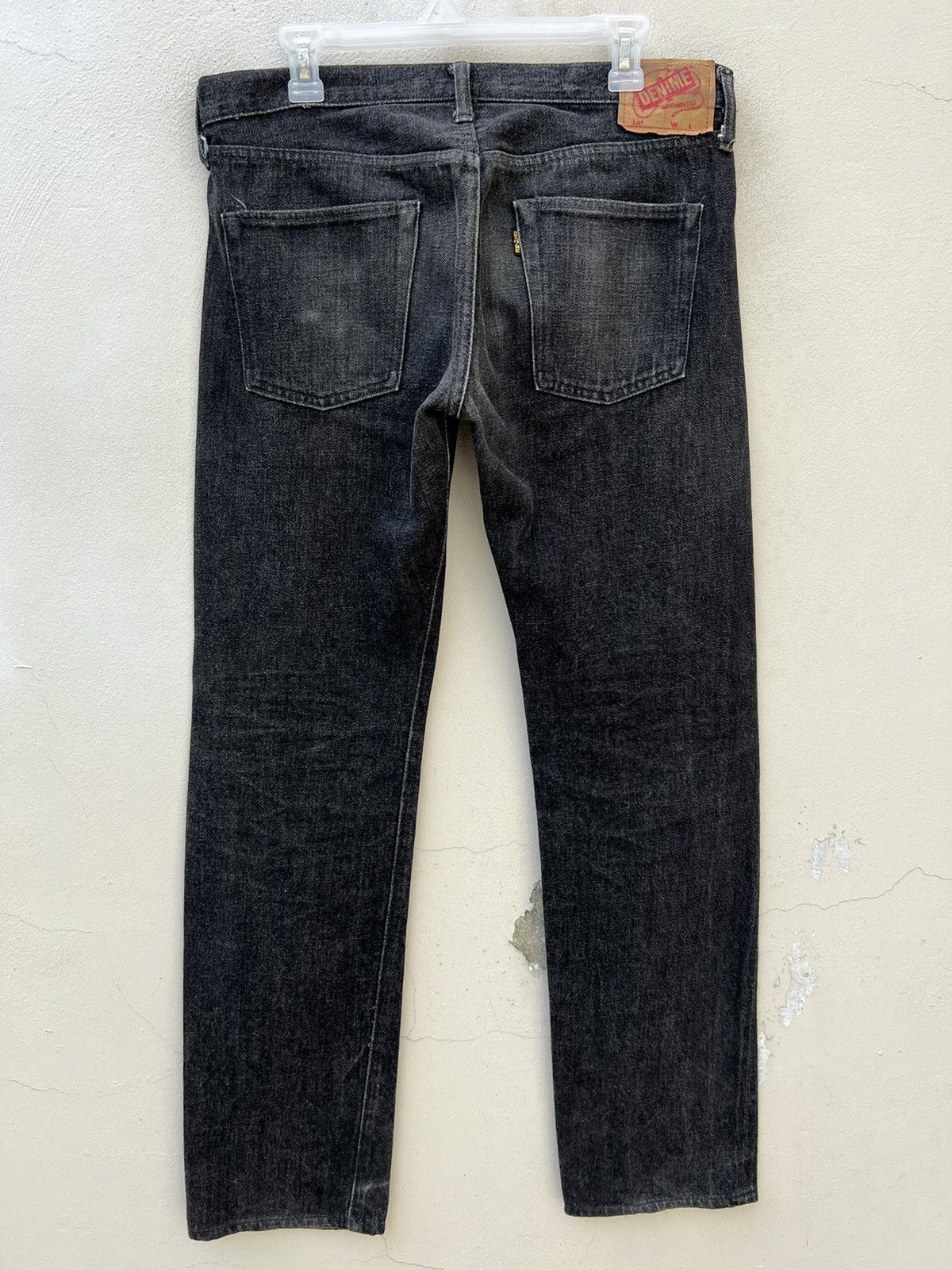 Denime VTG DENIME Orizzonti Japan Fade Black Denim Selvedge Jeans Size US 33 - 7 Thumbnail