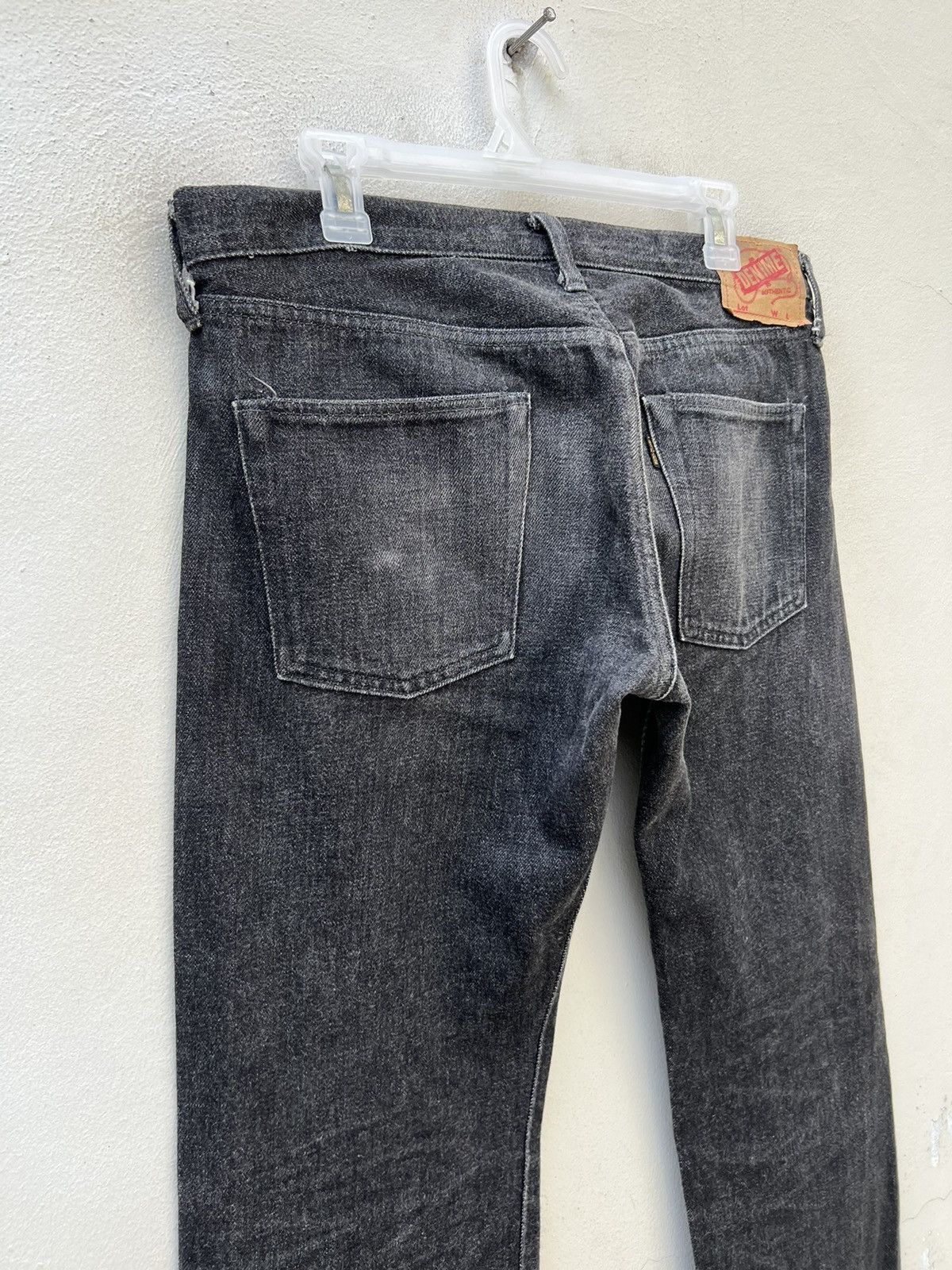Denime VTG DENIME Orizzonti Japan Fade Black Denim Selvedge Jeans Size US 33 - 8 Thumbnail