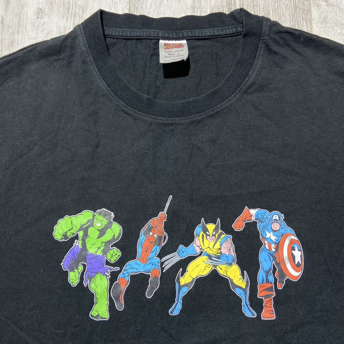 Marvel Comics × Vintage Vintage Marvel Comics T-Shirt Hulk Spider Man Wolverine Cap Size US L / EU 52-54 / 3 - 2 Thumbnail